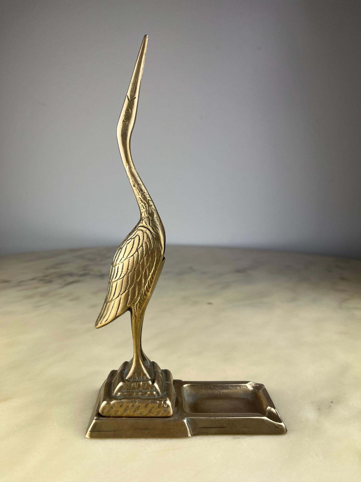 Mid Century Flamingo Brass Ashtray Italian Design 1960s photo furniture