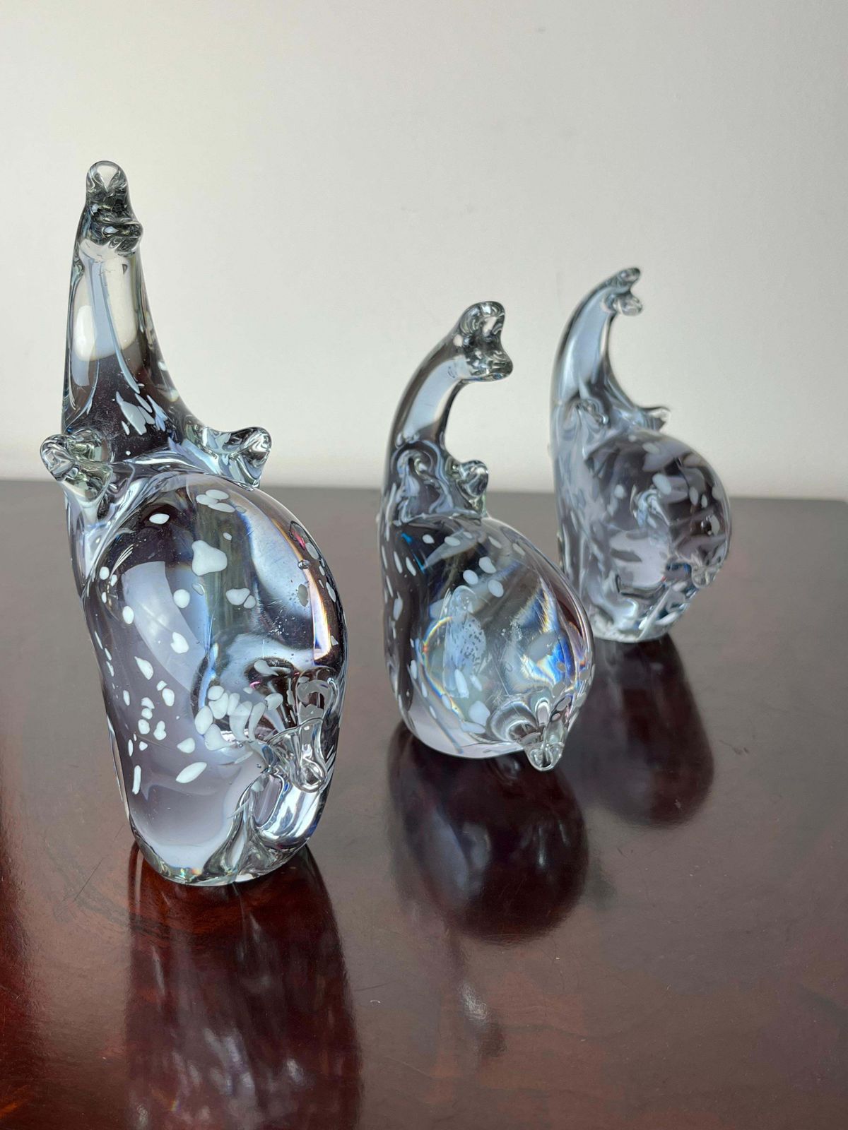 Set Of 3 Murano Glass Elephants, Italy, 1970s. photo for sale