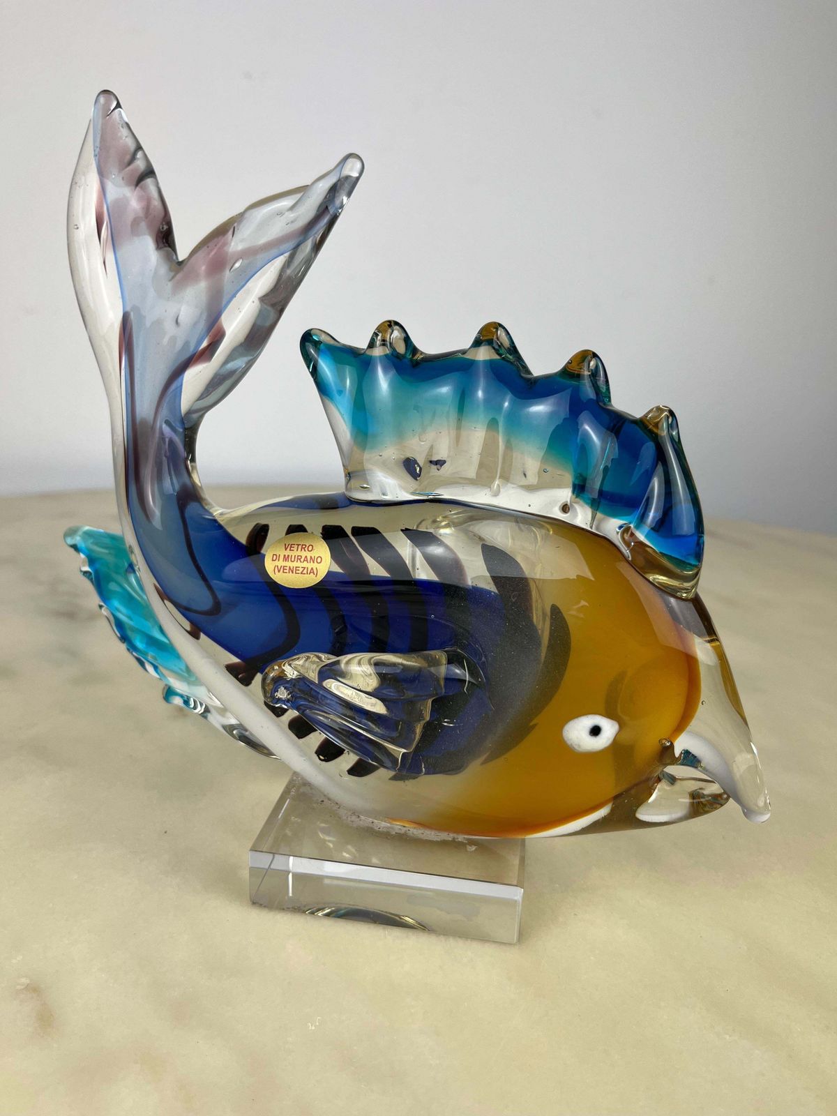 Large Vintage Murano Glass Fish, Italy, 1970s photo 324.0