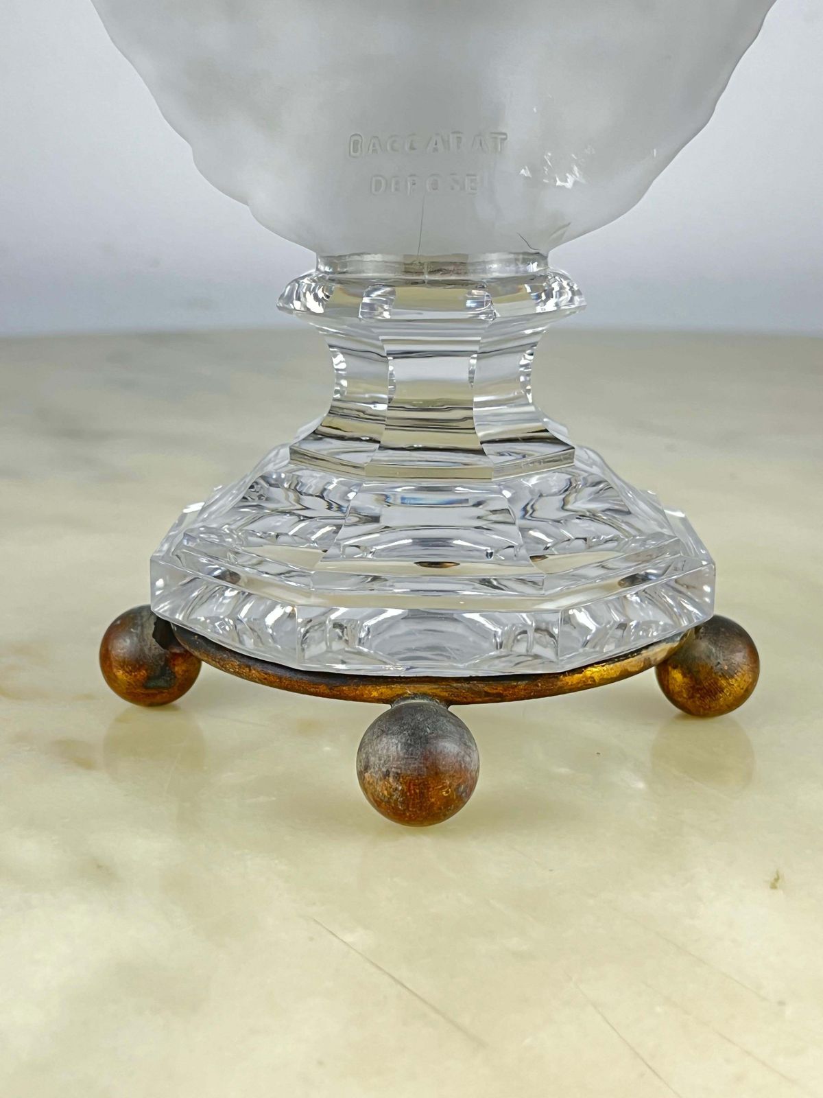 Baccarat Bust "Jesus Christ" Moulded Glass France 1980s photo 914.0