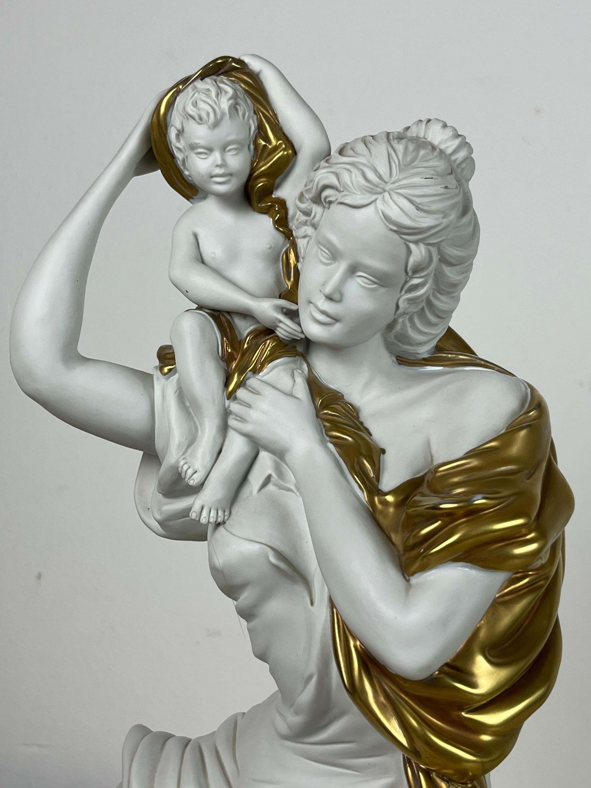 photo furniture Large Carpiè Porcelain Statue, Made In Italy, 1970s