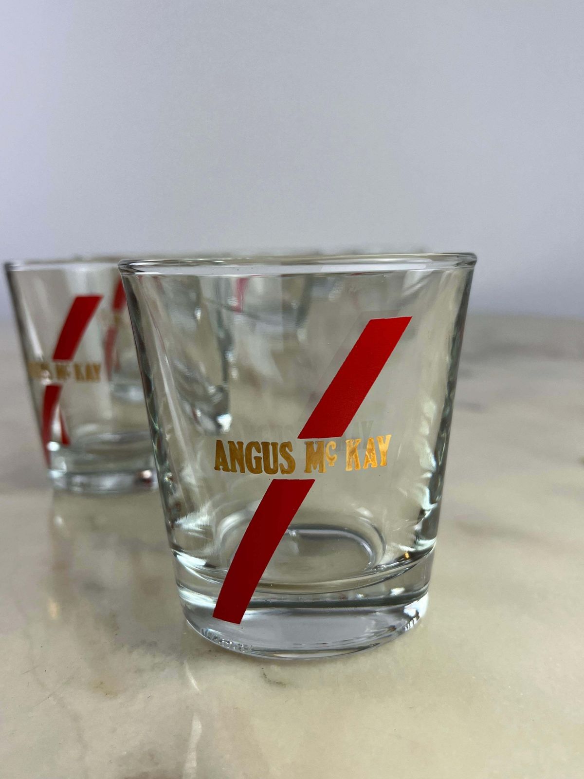 Six Vintage Whiskey Glasses, Boxed, Never Used, Augus Mc Kay, 1970 photo furniture