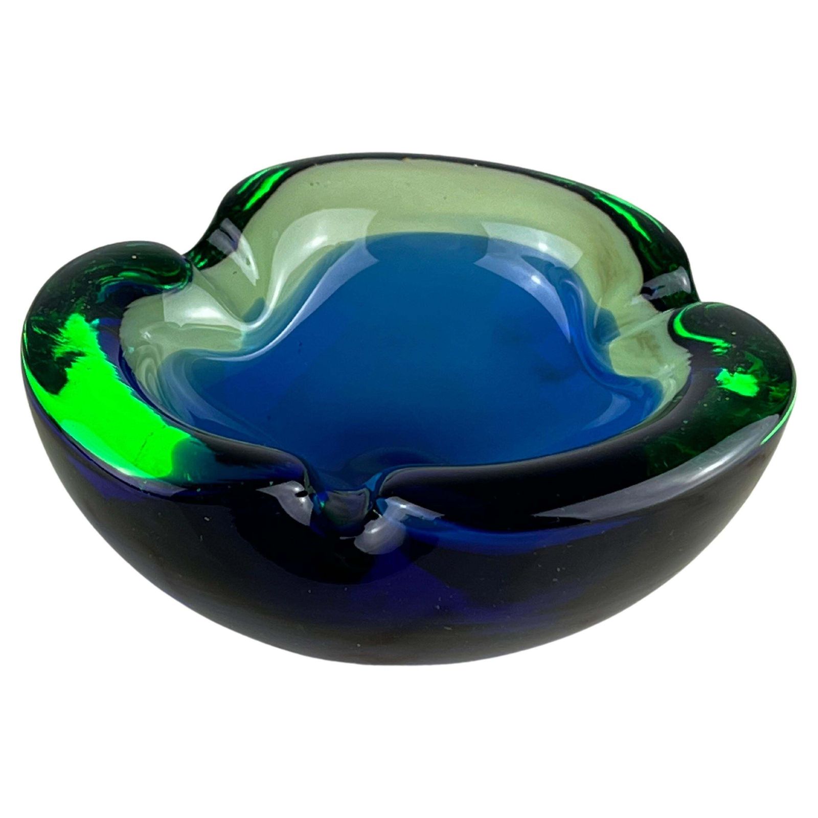 Murano Submerged Glass Ashtray/Valet Tray, Italy, 1960s