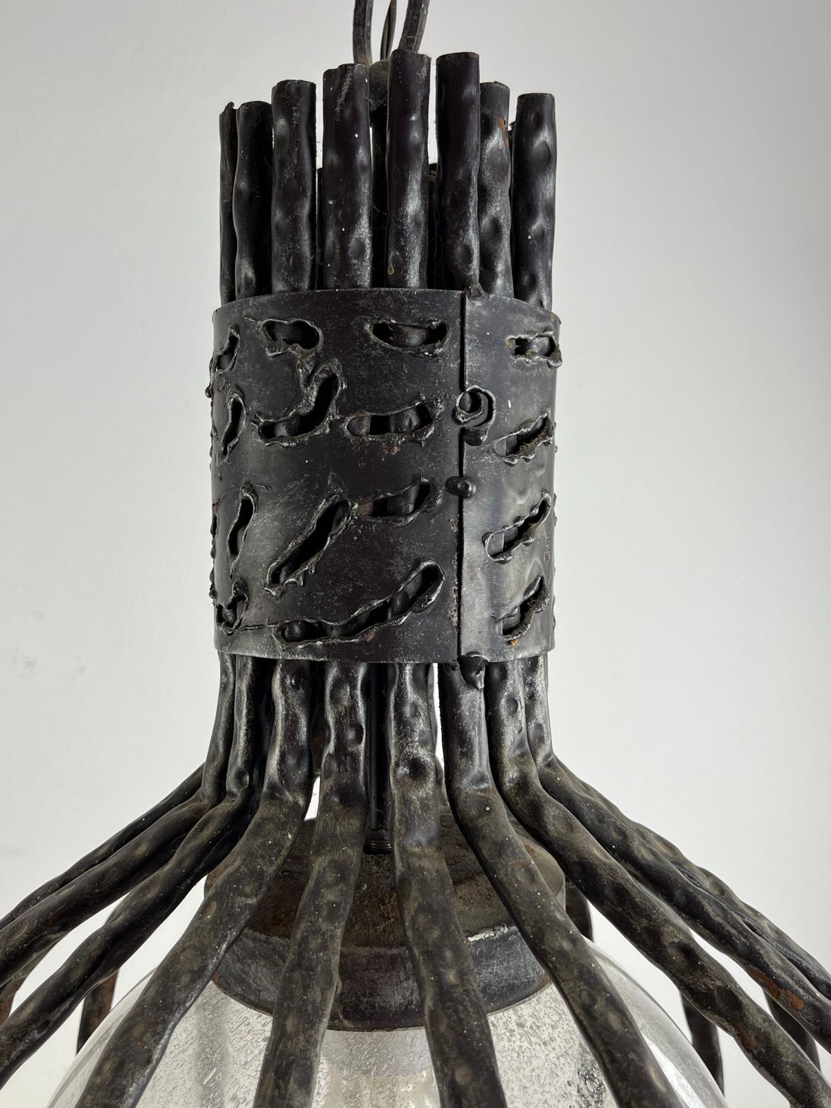 photo furniture Brutalist "Spider" Model Chandelier By Marcello Fantoni Italian Design 1970s