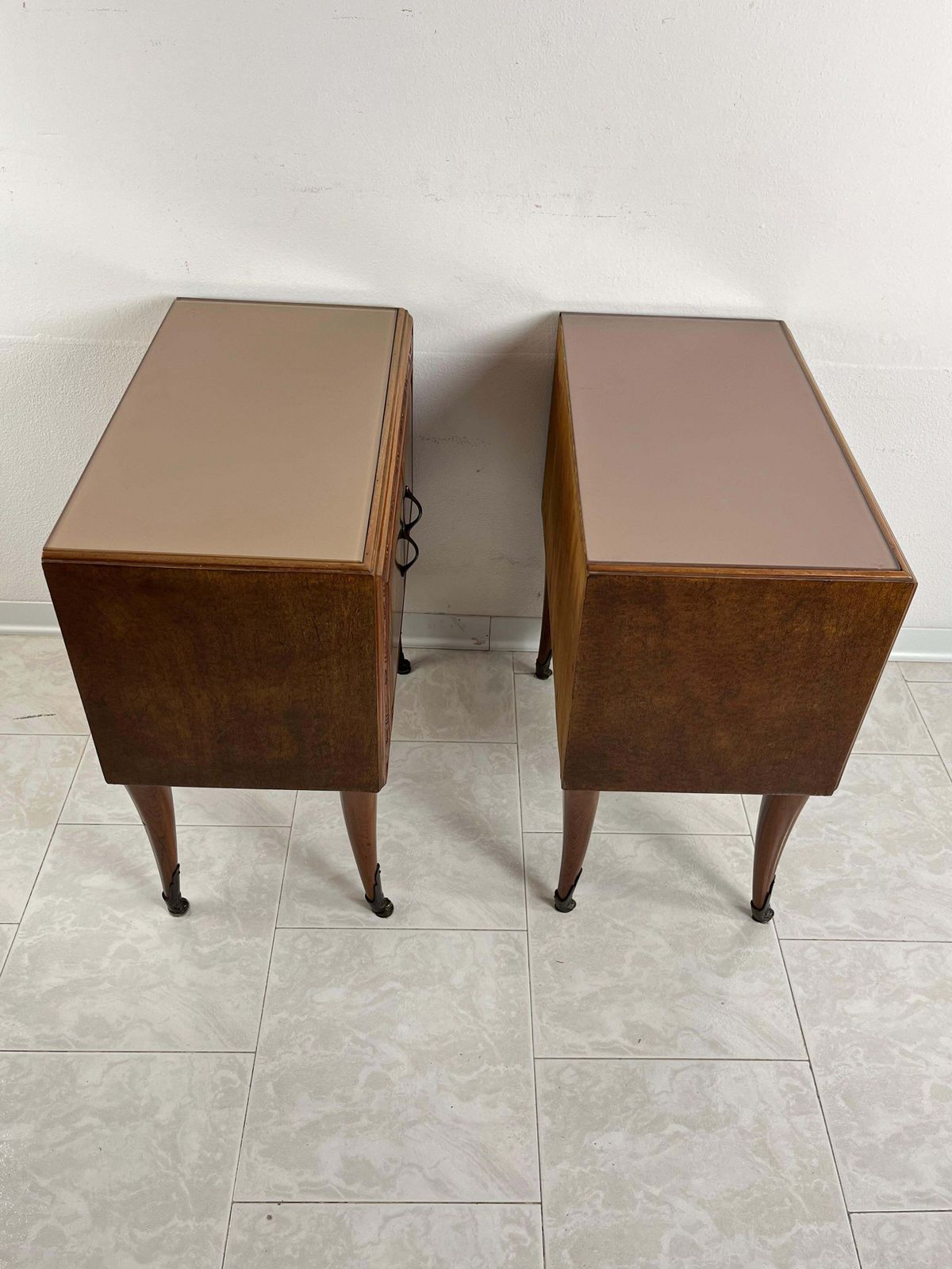 Set Of 2 Mid Century Italian Design 1950s Bedside Tables photo buy
