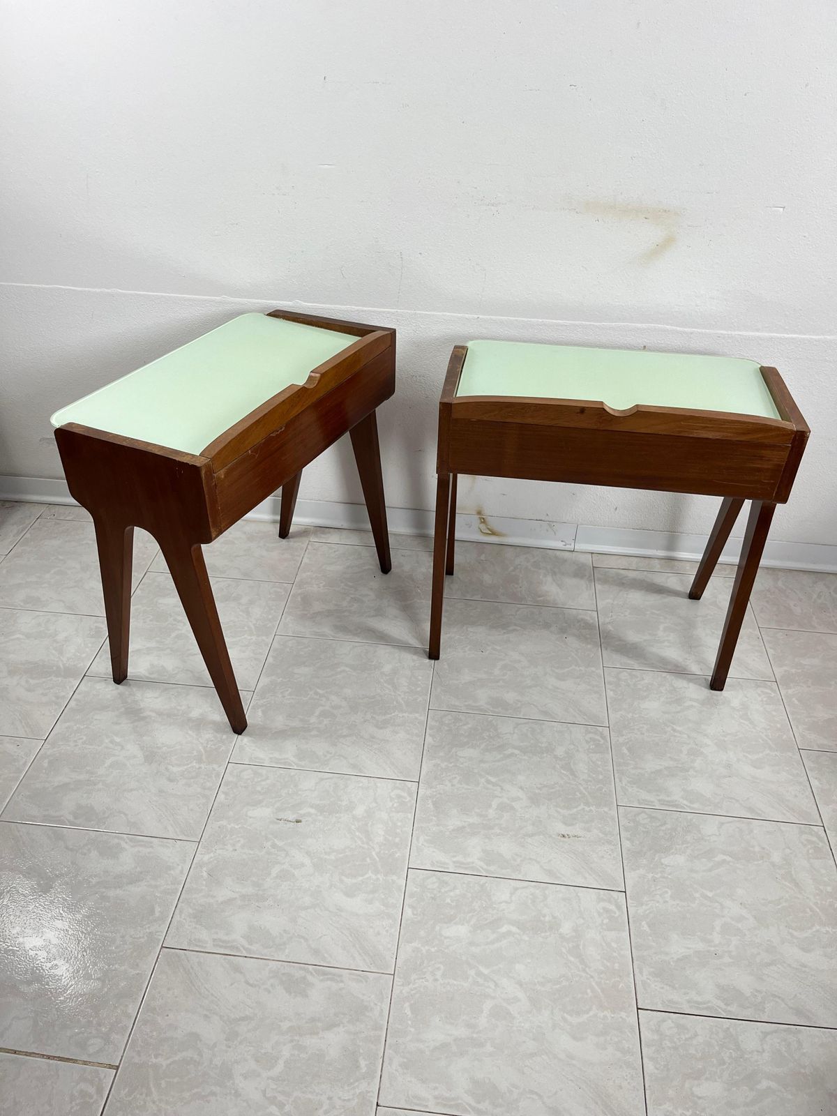 Set Of 2 Mid Century Italian Nightstands Attributed To Ico Parisi, 1950s photo 1768.0