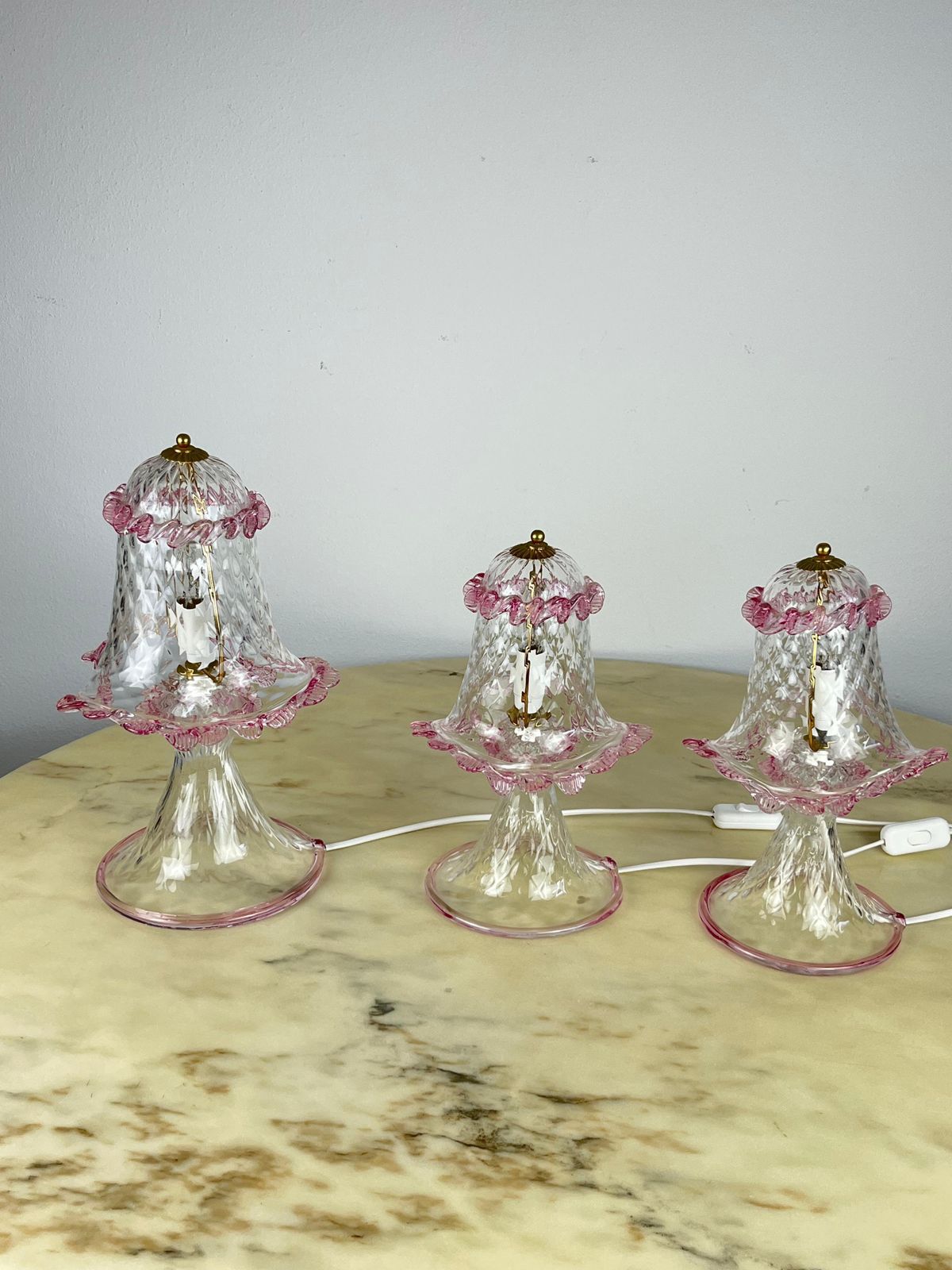 Set Of Three Murano Lamps, Italy, 1980s photo Lighting