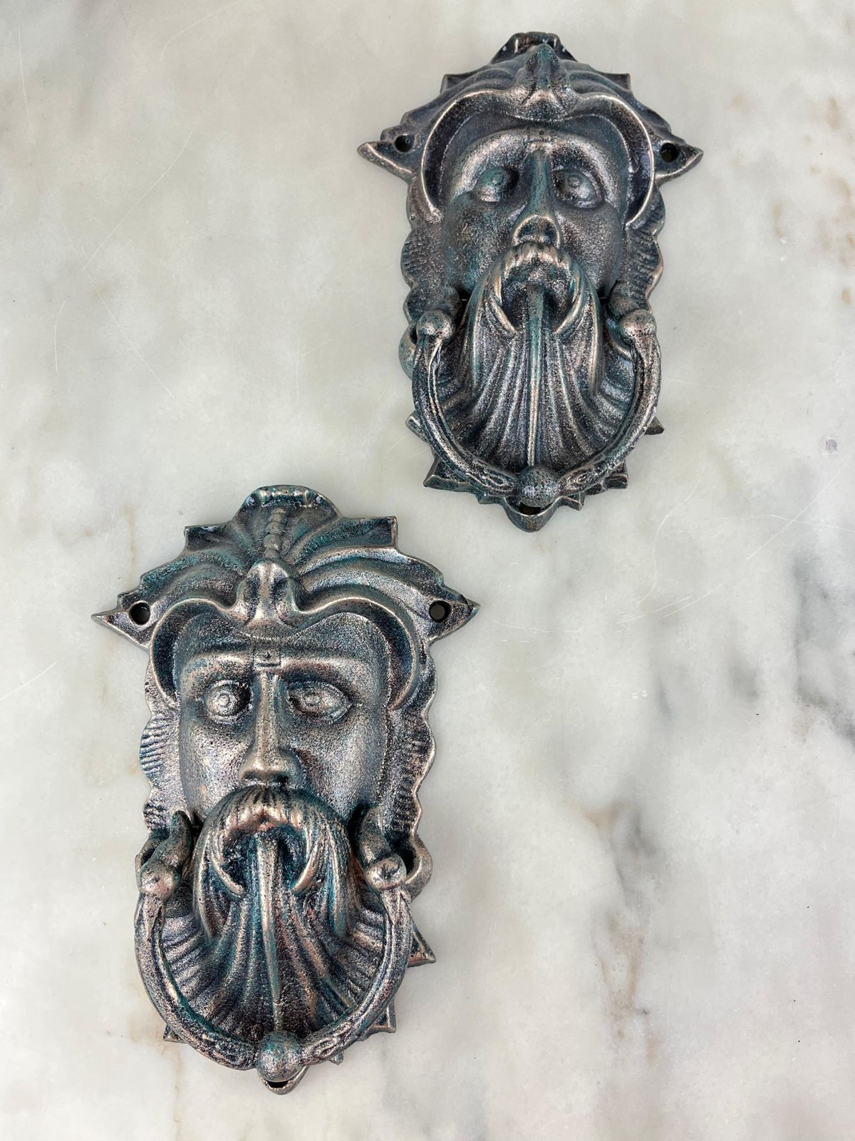 Pair Of Bronze Door Knockers, Italy, 1980s photo vinterior