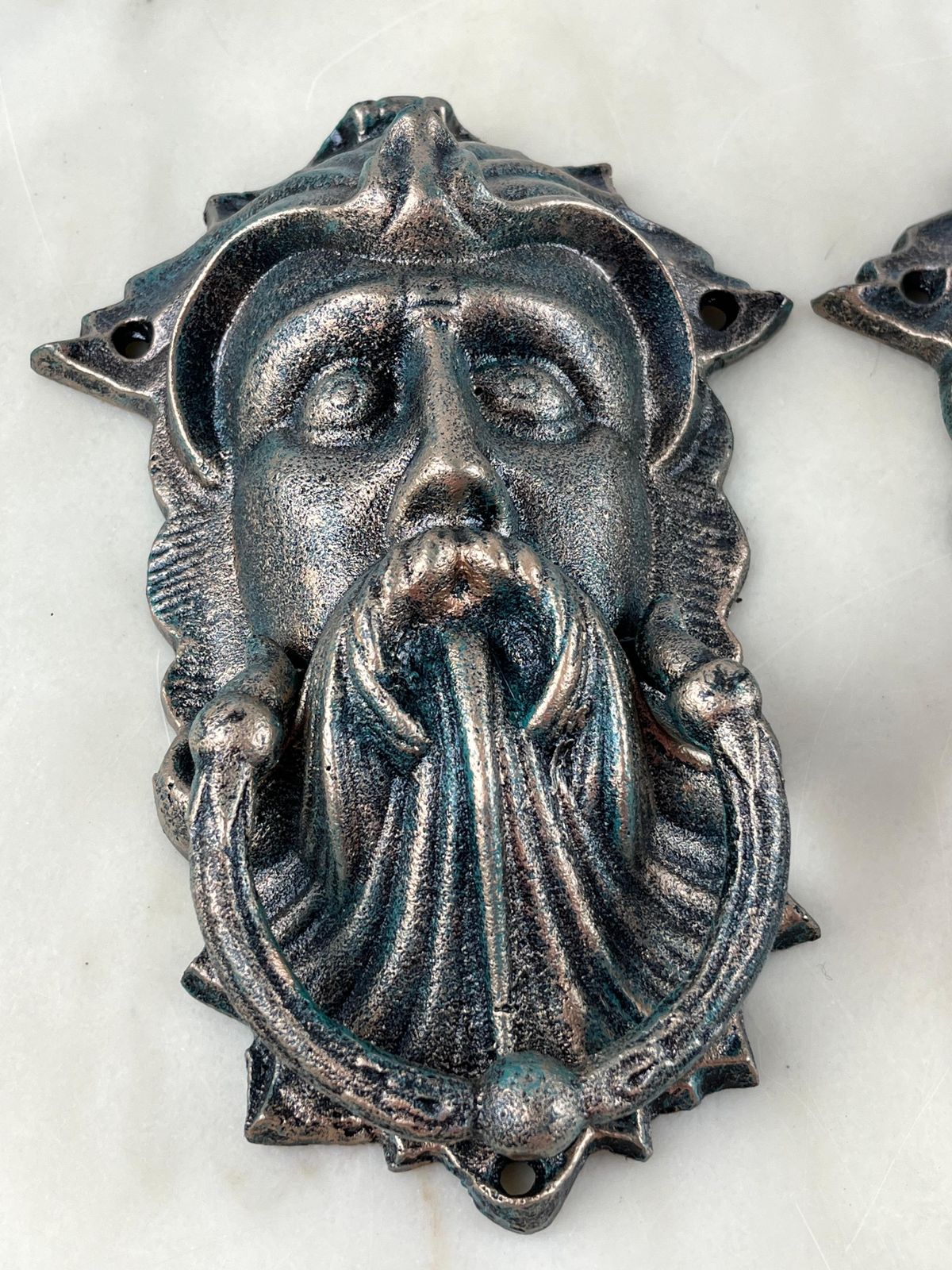 Pair Of Bronze Door Knockers, Italy, 1980s photo vintage