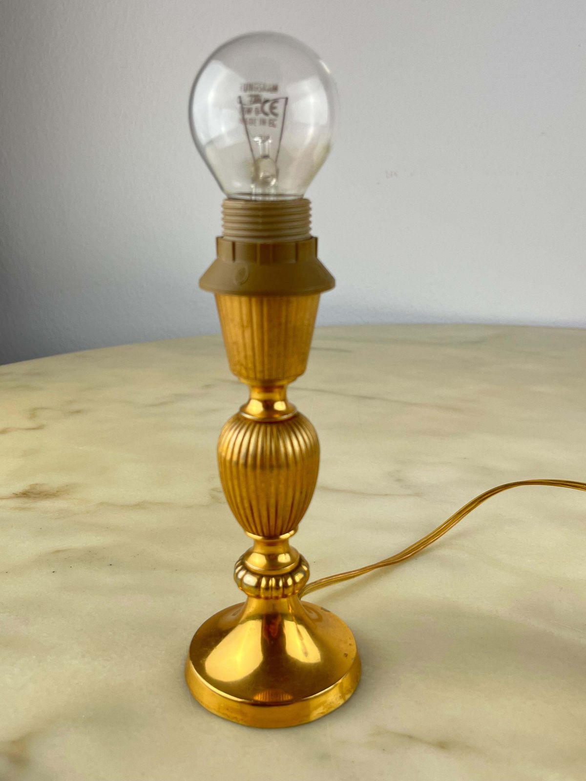 Set Of 2 Italian Brass Bedside Lamps By Gaetano Sciolari  1970s photo furniture