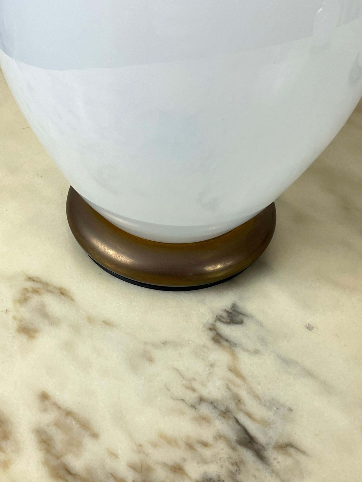 Set Of 3 Murano Glass And Brass Table Lamps, F. Fabbian, Italy, 1970s photo vinterior