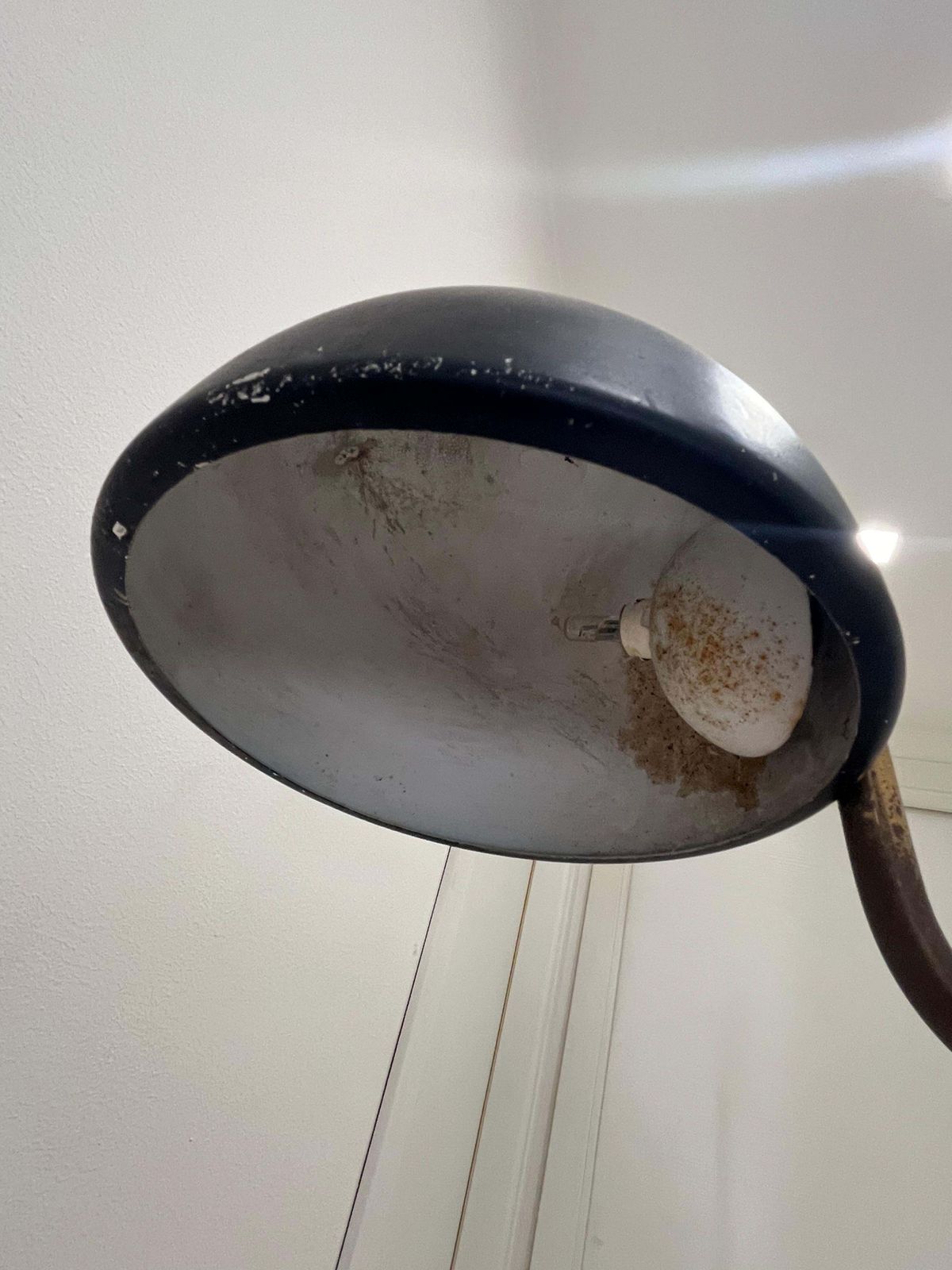 Mid Century Brass And Enamelled Aluminum Adjustable Floor Lamp, 1960s photo 1878.0