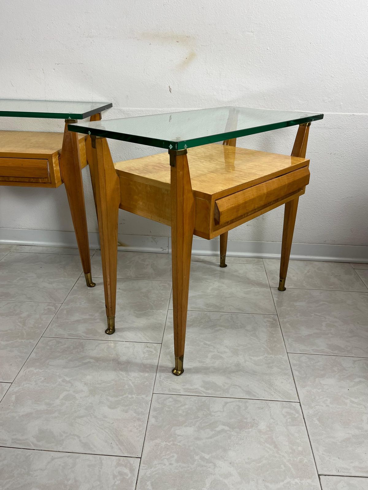 Set Of 2 Bedside Tables G. Cecchini/C. Lissone Attributed To Vittorio Dassi 1950 photo Furniture