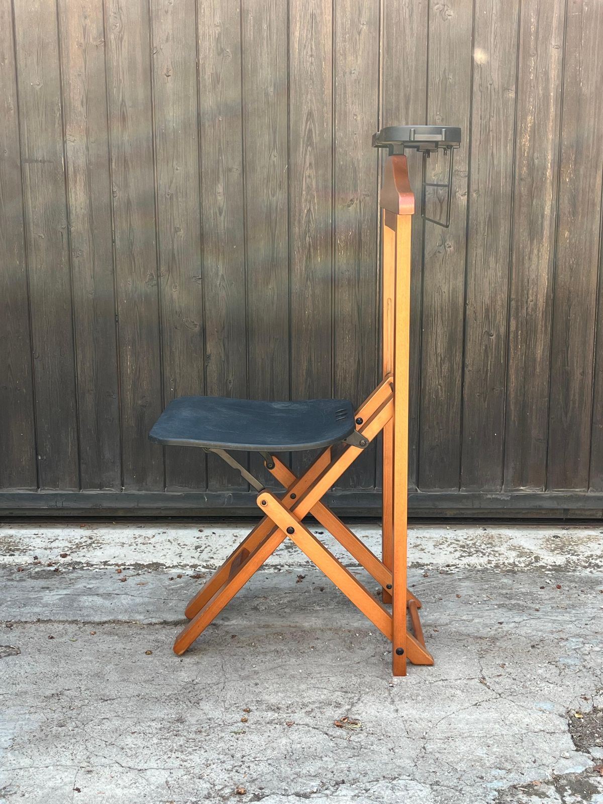 Valet/Foldable Clothes Hanger, With Seat, "Foppapedretti", Made In Italy 1980s photo vinterior