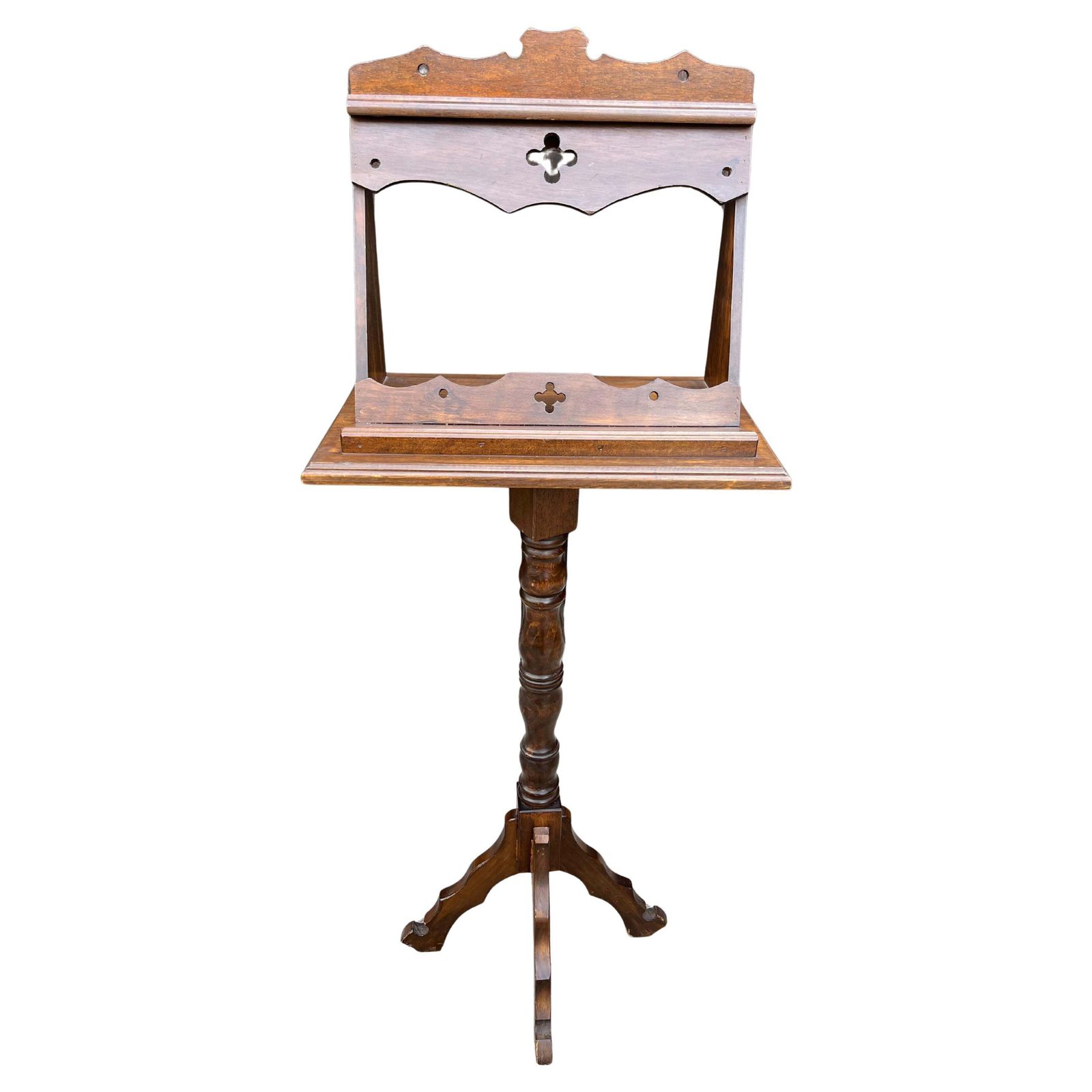 Mid Century Wooden Revolving Lectern, 1940s