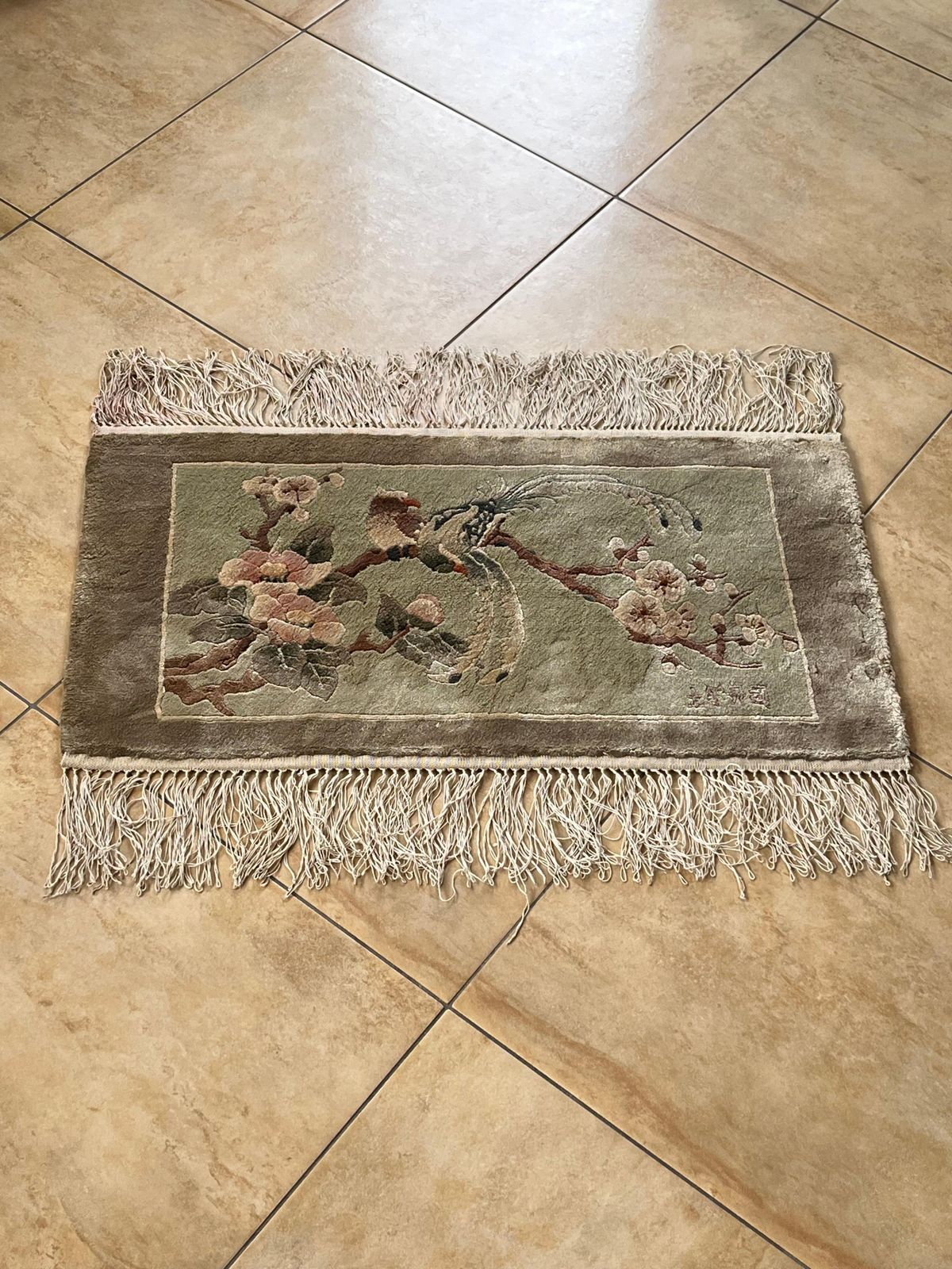 Mid Century Beijing Silk Carpet, 20th Century China photo vinterior