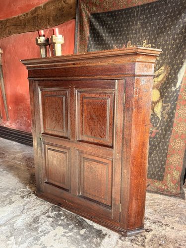 Original Handsome George III Panelled Georgian Corner Cabinet Cupboard C1760 photo Furniture