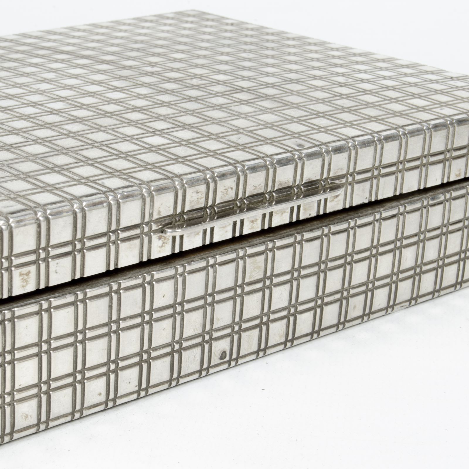 Mid 20th Century Modern Wood And Silver Decorative/Cigar Box By Duhill, England photo for sale