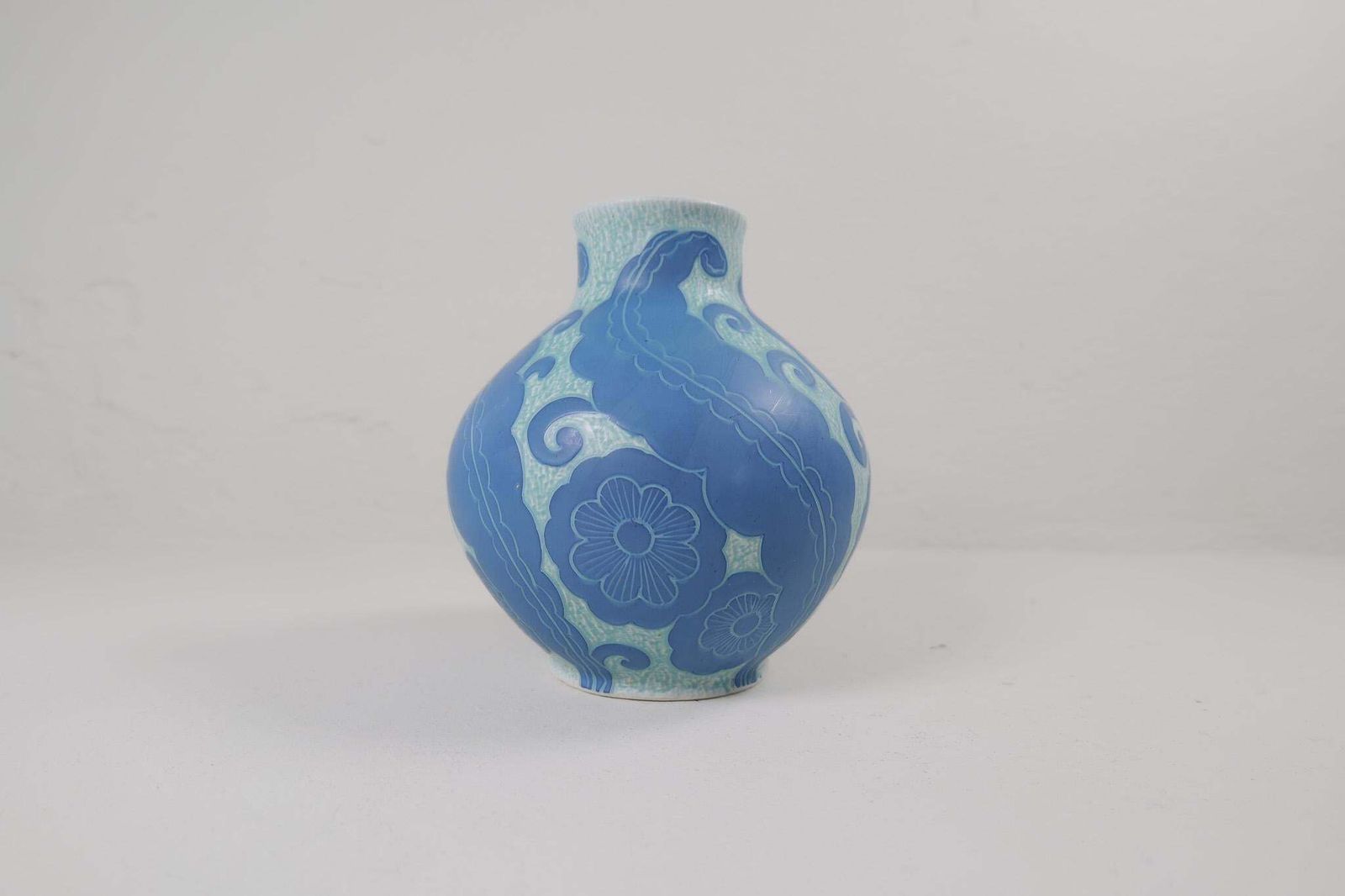 Art Deco Large Vase Gustavsberg Sgraffito Josef Ekberg, Sweden, 1922 photo for sale