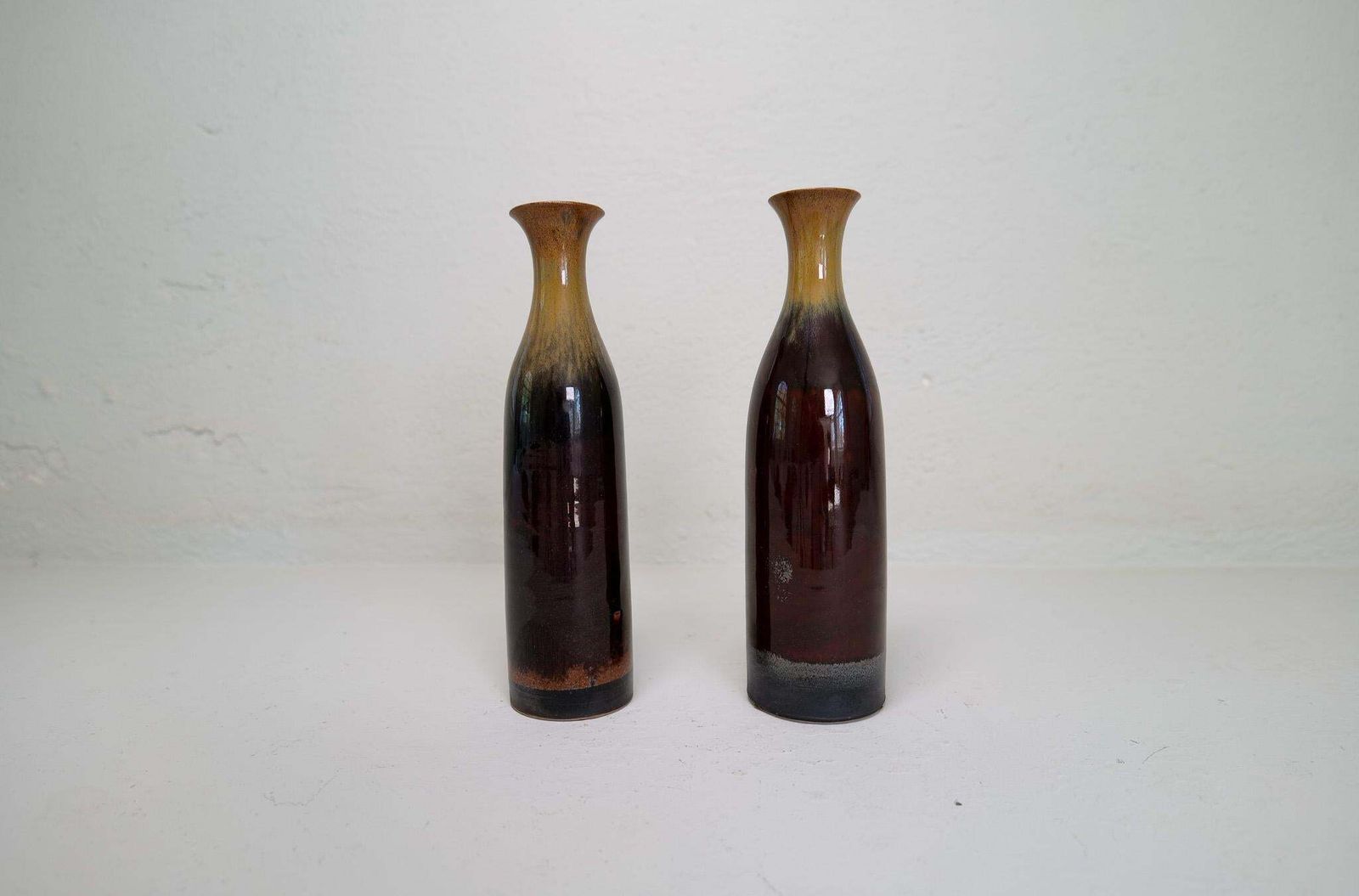 Scandinavian Modern Pair Of Ceramic Vases/Bottles Carl Harry Stålhane Sweden photo 1283.0