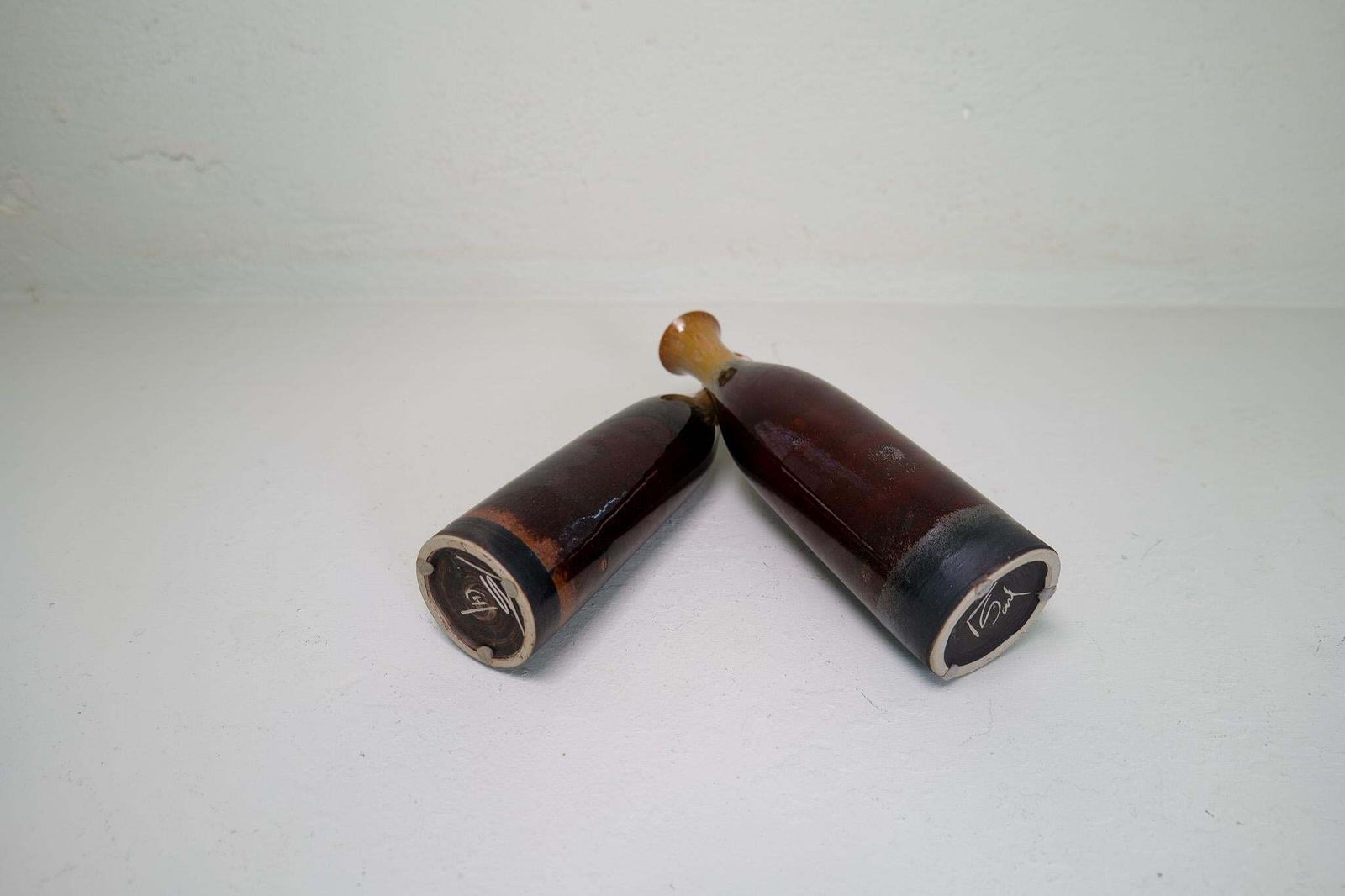photo furniture Scandinavian Modern Pair Of Ceramic Vases/Bottles Carl Harry Stålhane Sweden