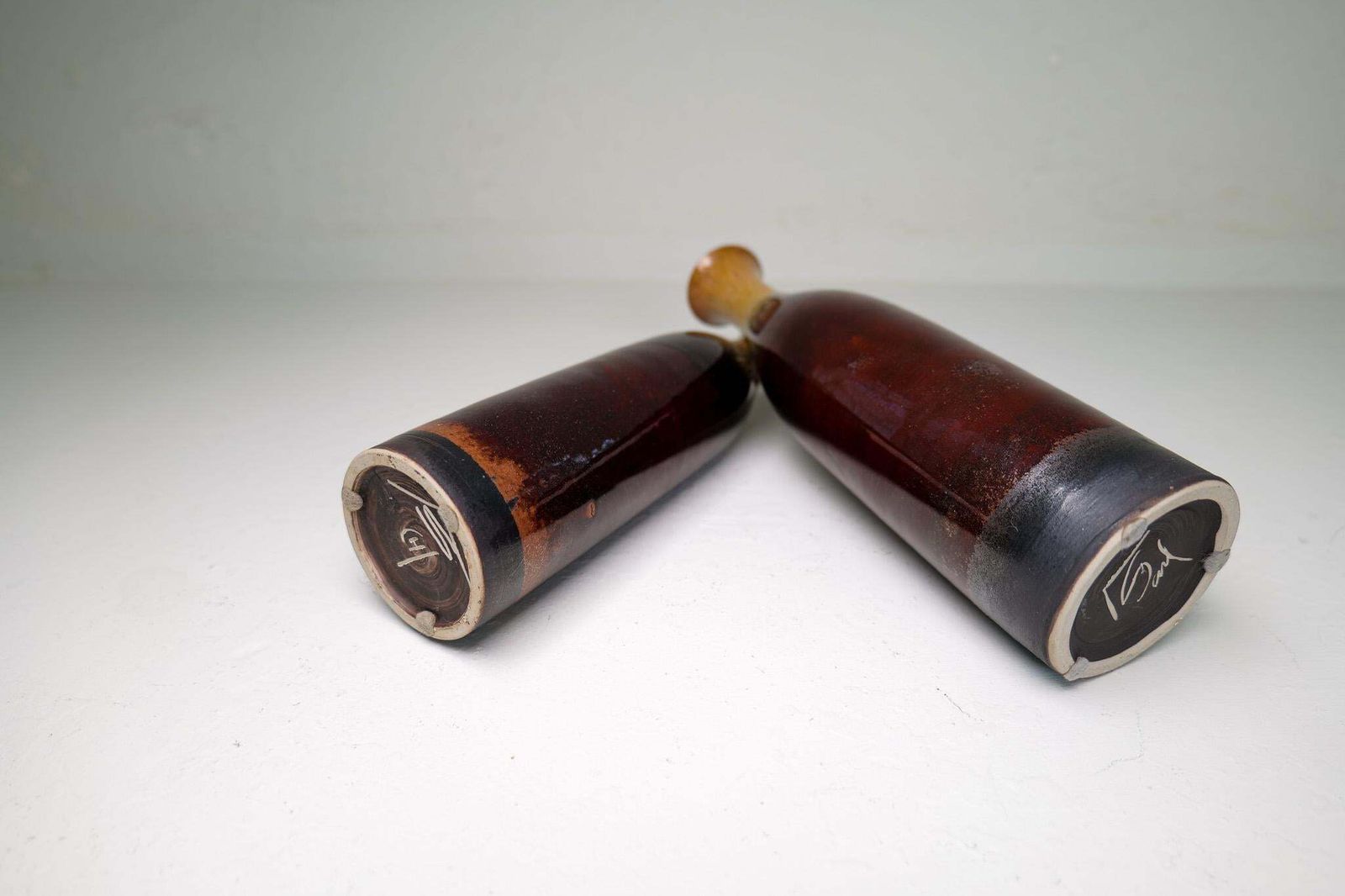 Home Decor Scandinavian Modern Pair Of Ceramic Vases/Bottles Carl Harry Stålhane Sweden photo