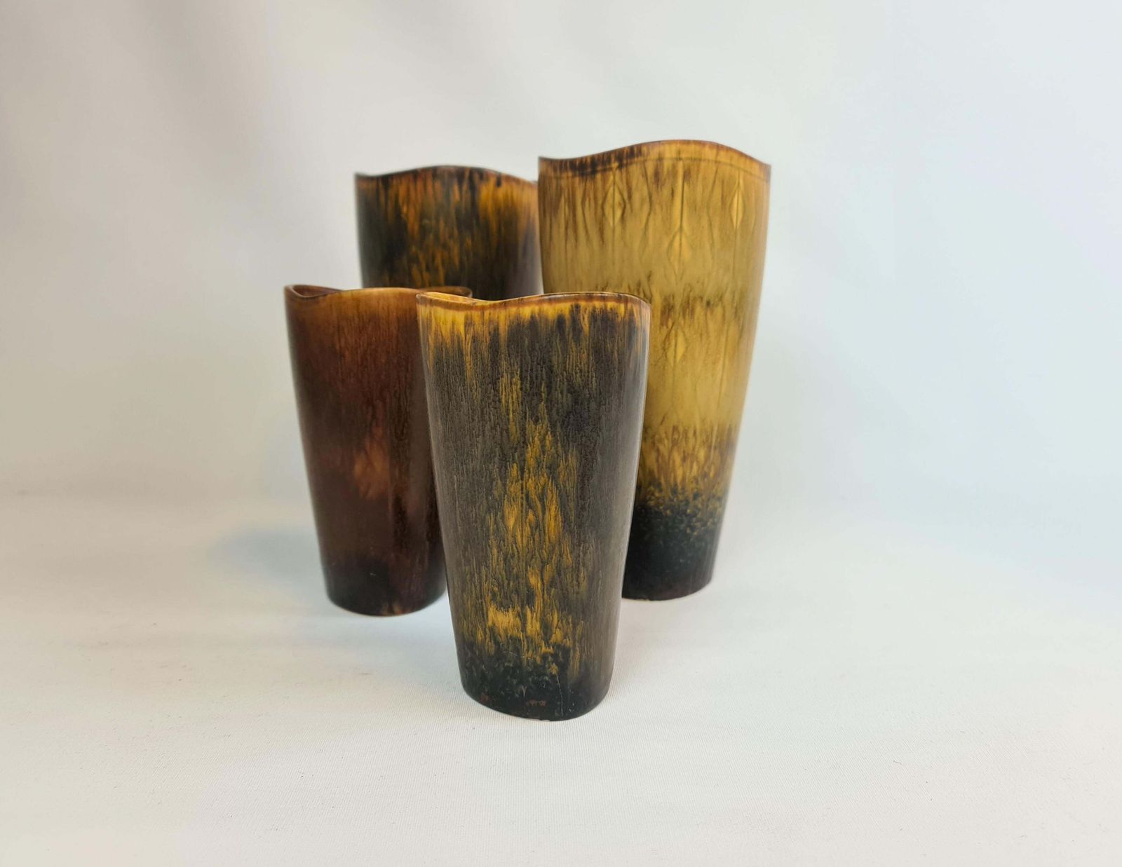 Midcentury Modern Set Of 4 Ceramic Vases Gunnar Nylund Rörstrand Sweden photo 1625.0