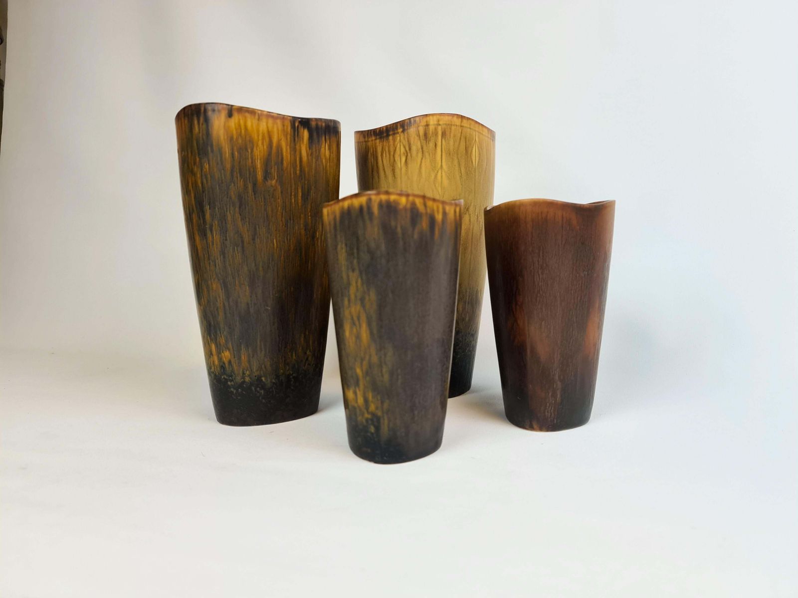Midcentury Modern Set Of 4 Ceramic Vases Gunnar Nylund Rörstrand Sweden photo vinterior