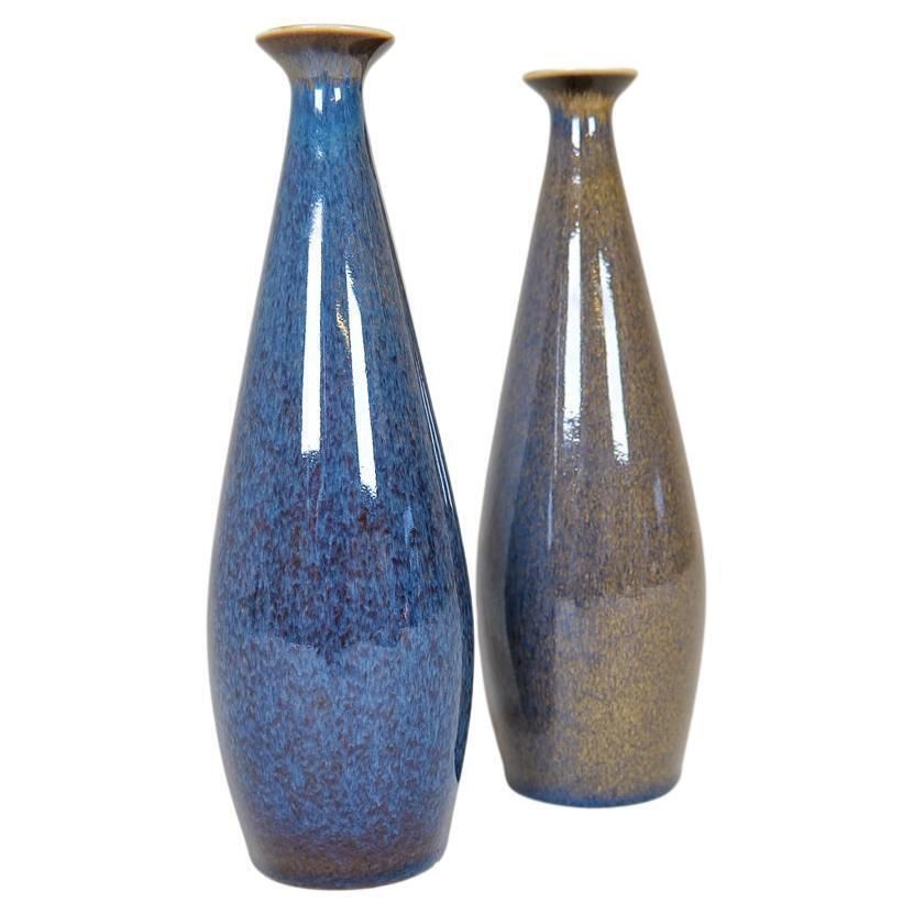 Mid Century Modern Pair Of Vases By Carl Harry Stålhane, Rörstrand Sweden 1950s