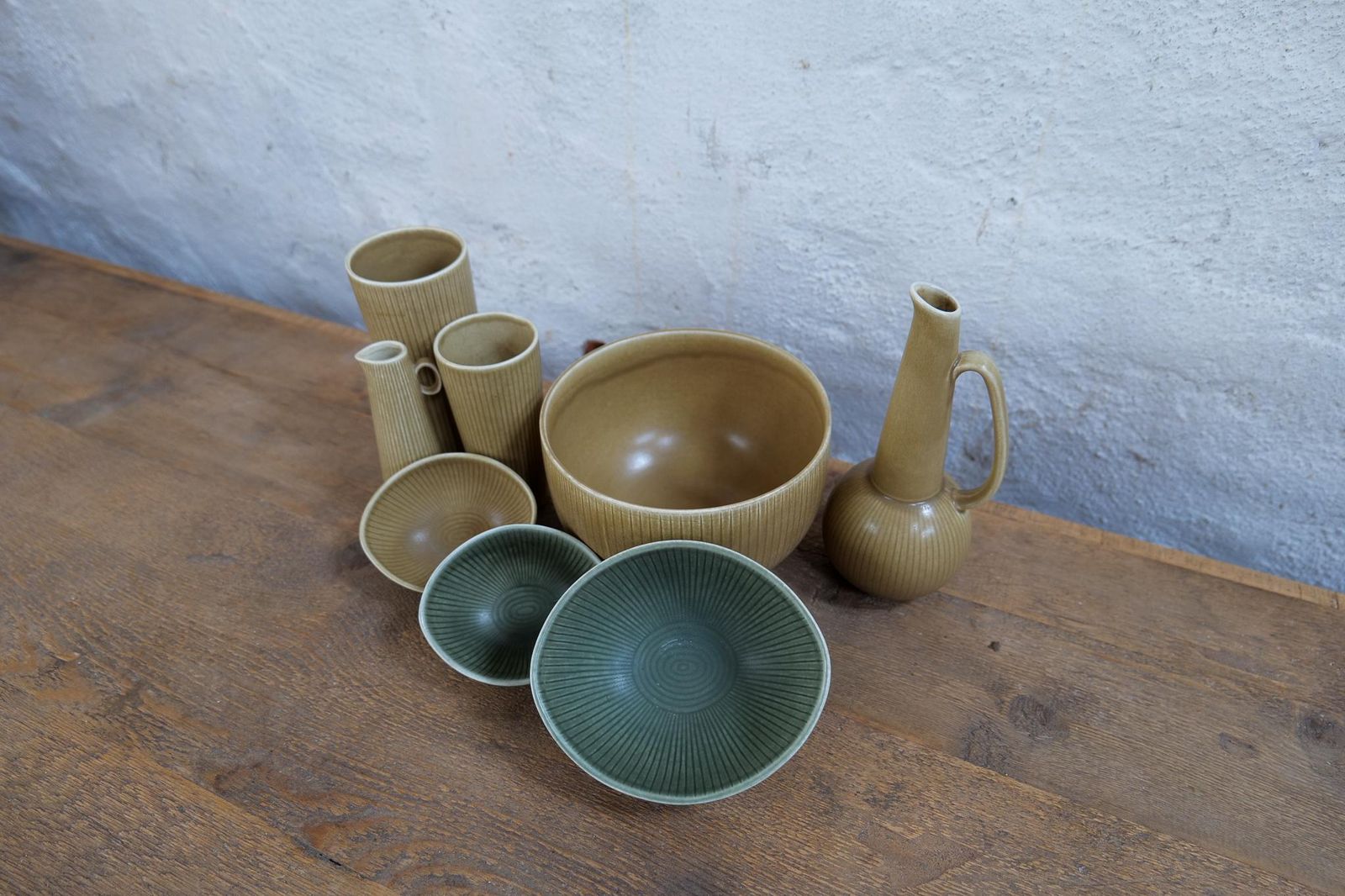Scandinavian Midcentury Set Of 8 Rörstrand Ritzi Vases And Bowls Gunnar Nylund photo buy