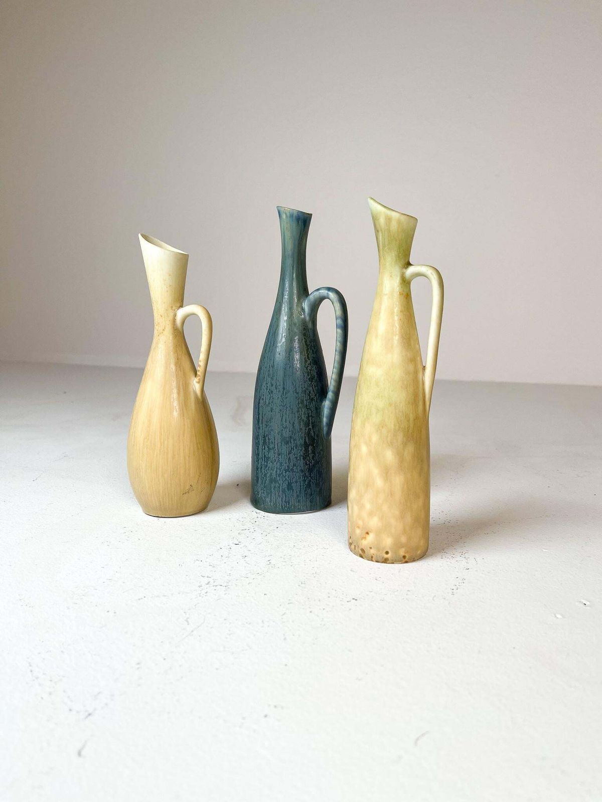 Mid Century Modern Set Of 3 Vases Rörstrand Carl Harry Stålhane, Sweden, 1950s photo vinterior