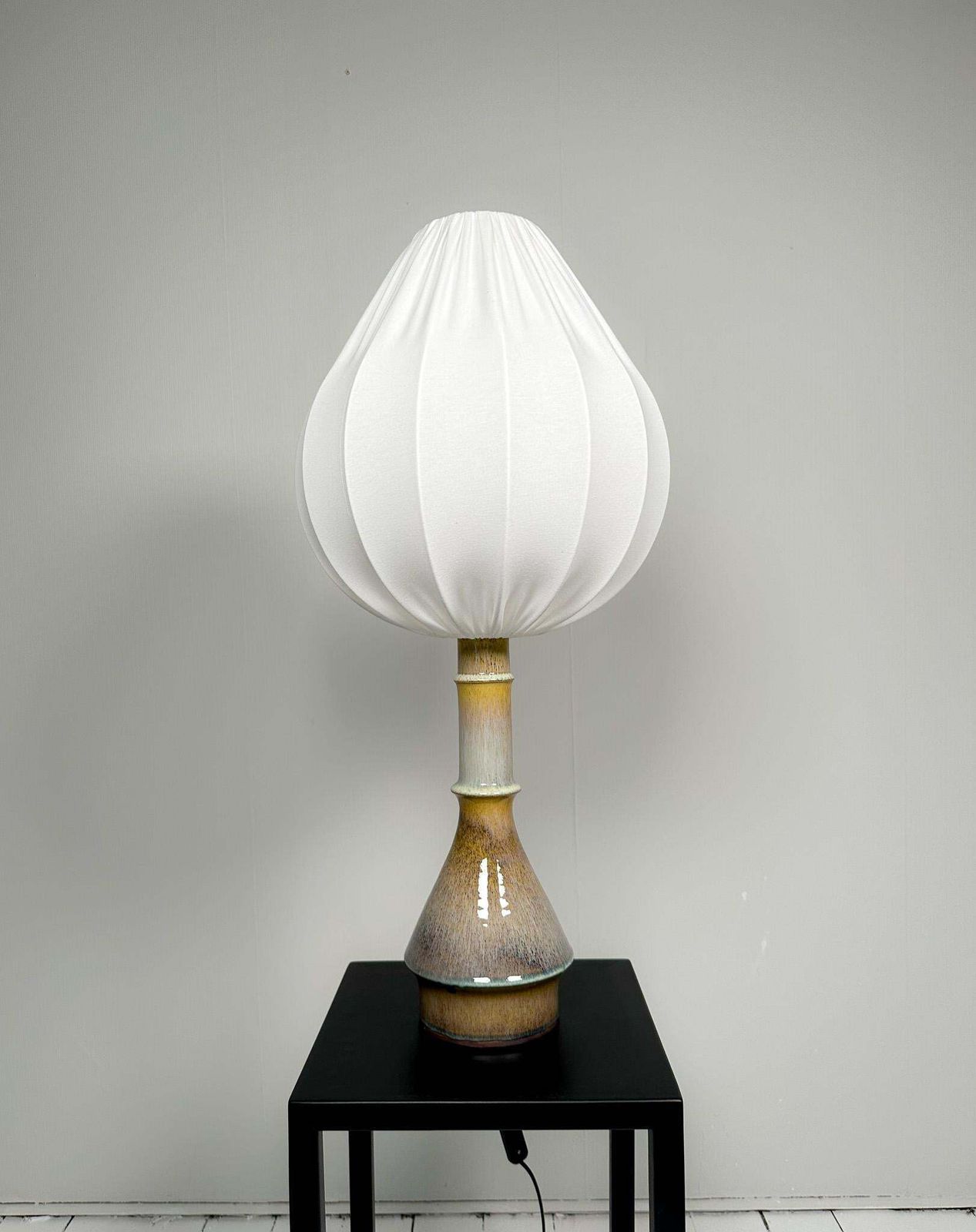Midcentury Modern Large Unique Table Lamp Carl Harry Stålhane Rörstrand, 1950s photo furniture