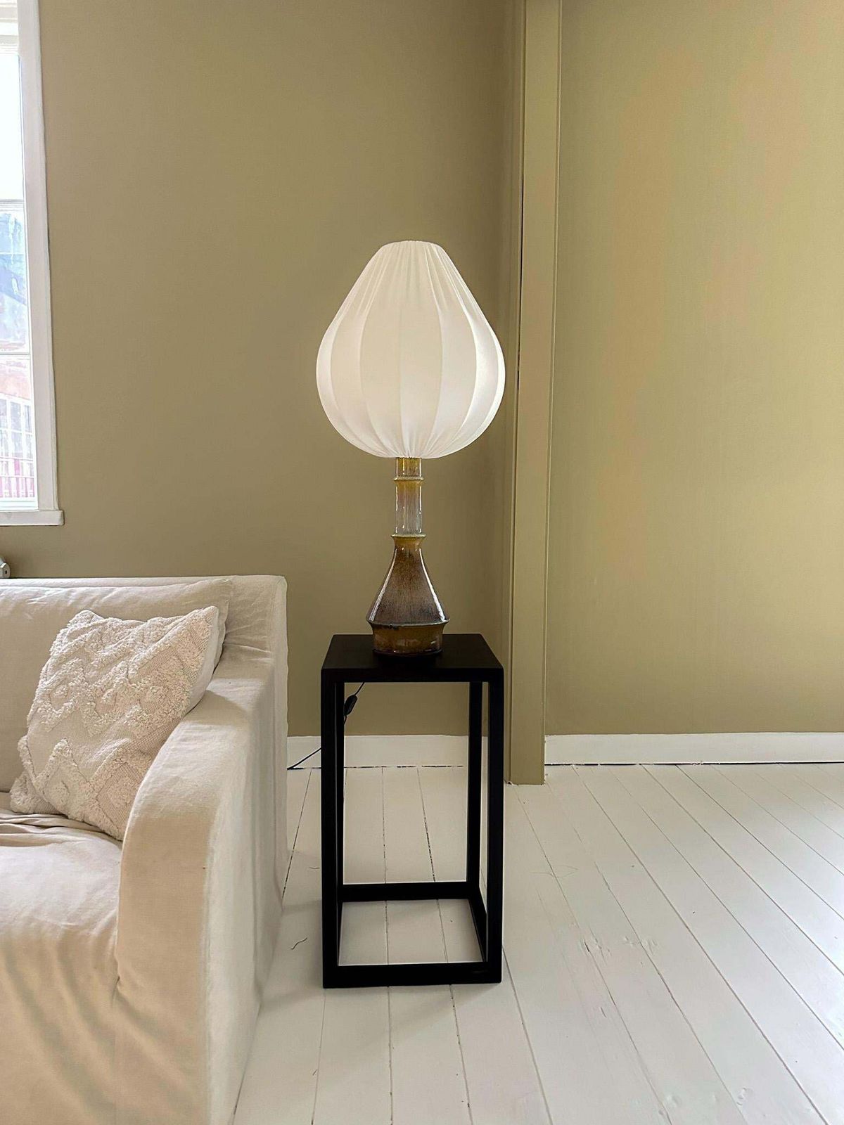 Lighting Midcentury Modern Large Unique Table Lamp Carl Harry Stålhane Rörstrand, 1950s photo