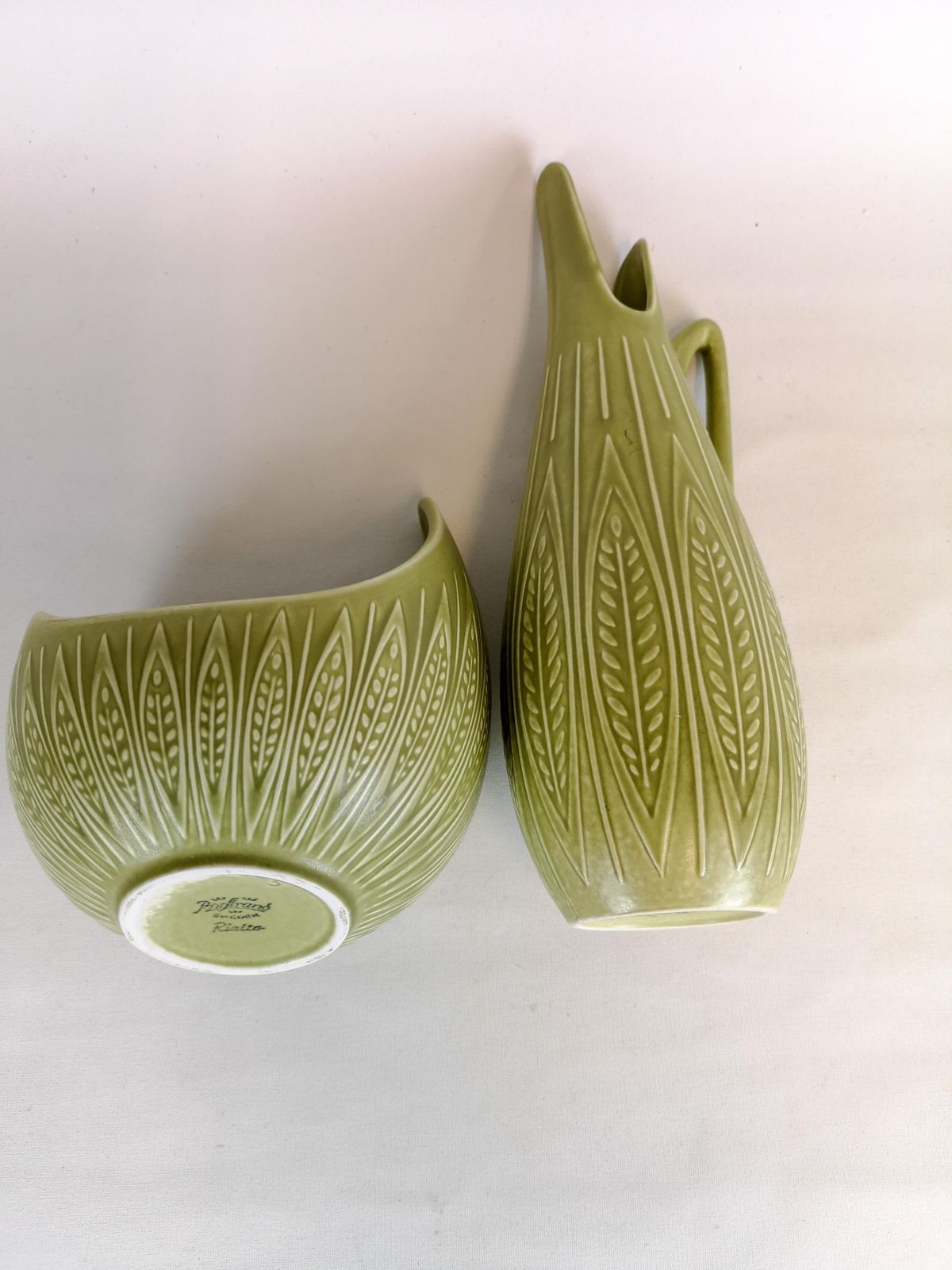 photo furniture Midcentury Modern Ceramic Bowl And Vase "Rialto" By Gunnar Nylund For Rörstrand