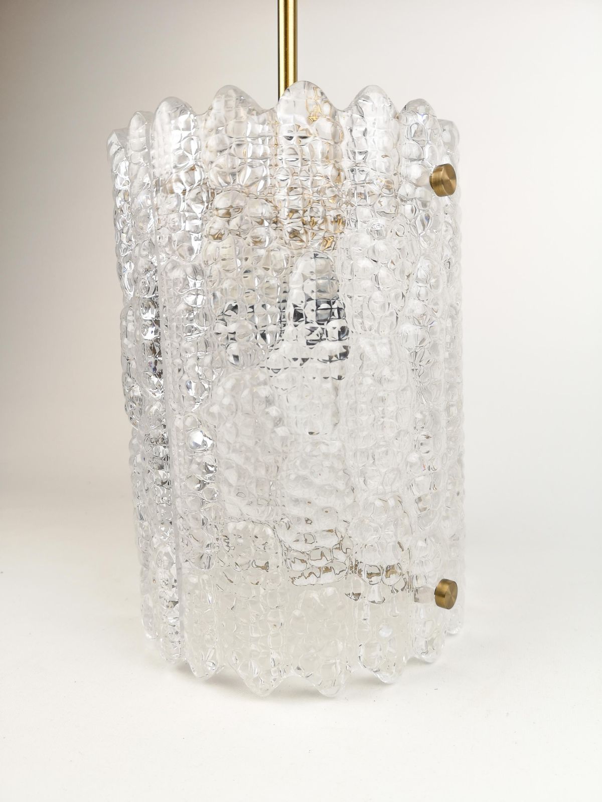 Mid Century Modern Carl Fagerlund For Orrefors Crystal Cylinder Pendant, 1960s photo Lighting
