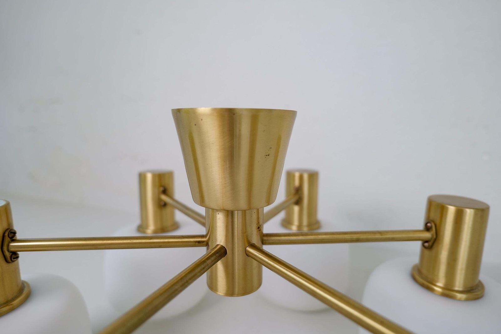 photo vinterior Mid Century Modern Brass Ceiling Fixture Asea Sweden, 1950s