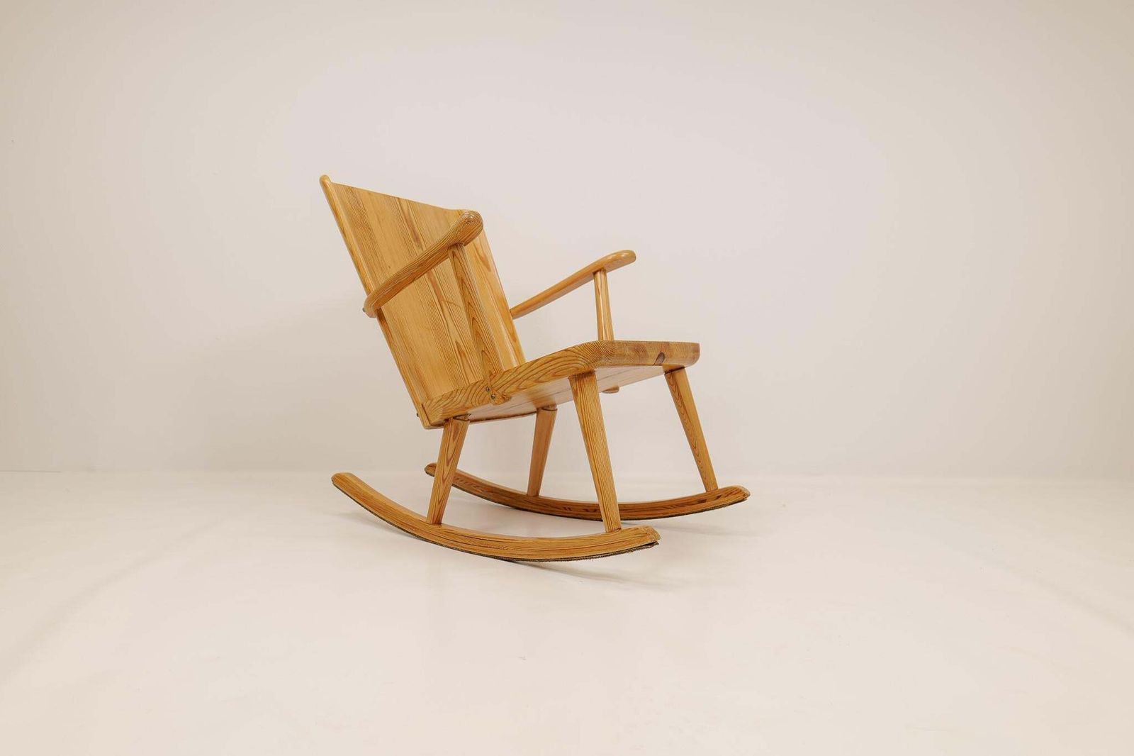 Midcentury Rocking Chair In Pine, Göran Malmvall, Sweden, 1940s photo furniture