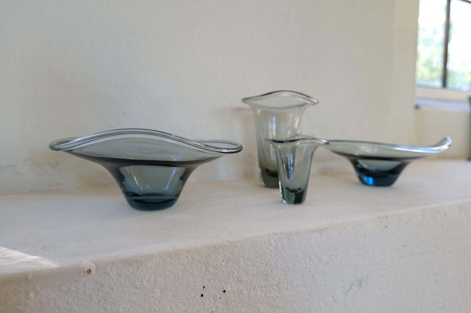 Midcentury Collection Of 4 Sculptural Pieces Kosta Vicke Lindstrand Sweden 1950s photo 1325.0