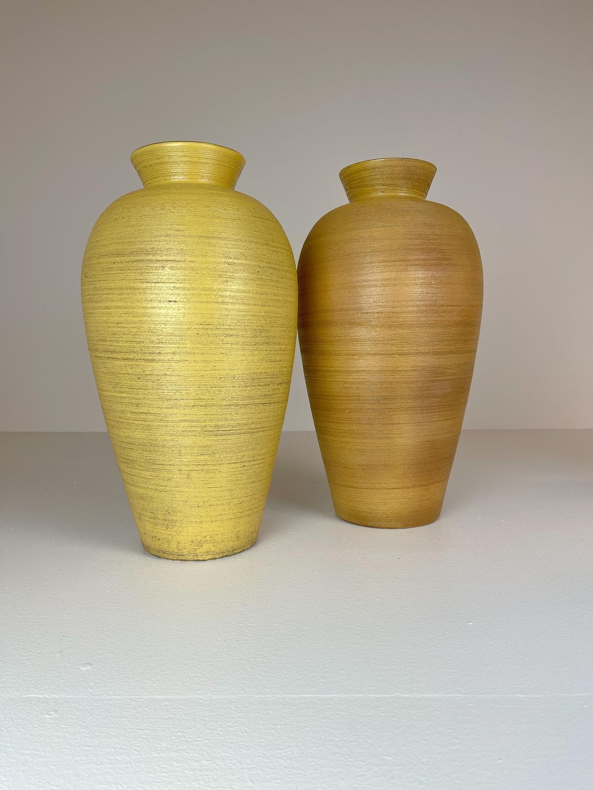 Pair Of Art Deco Floor Vases By Upsala Ekeby, Sweden, 1940s photo vinterior