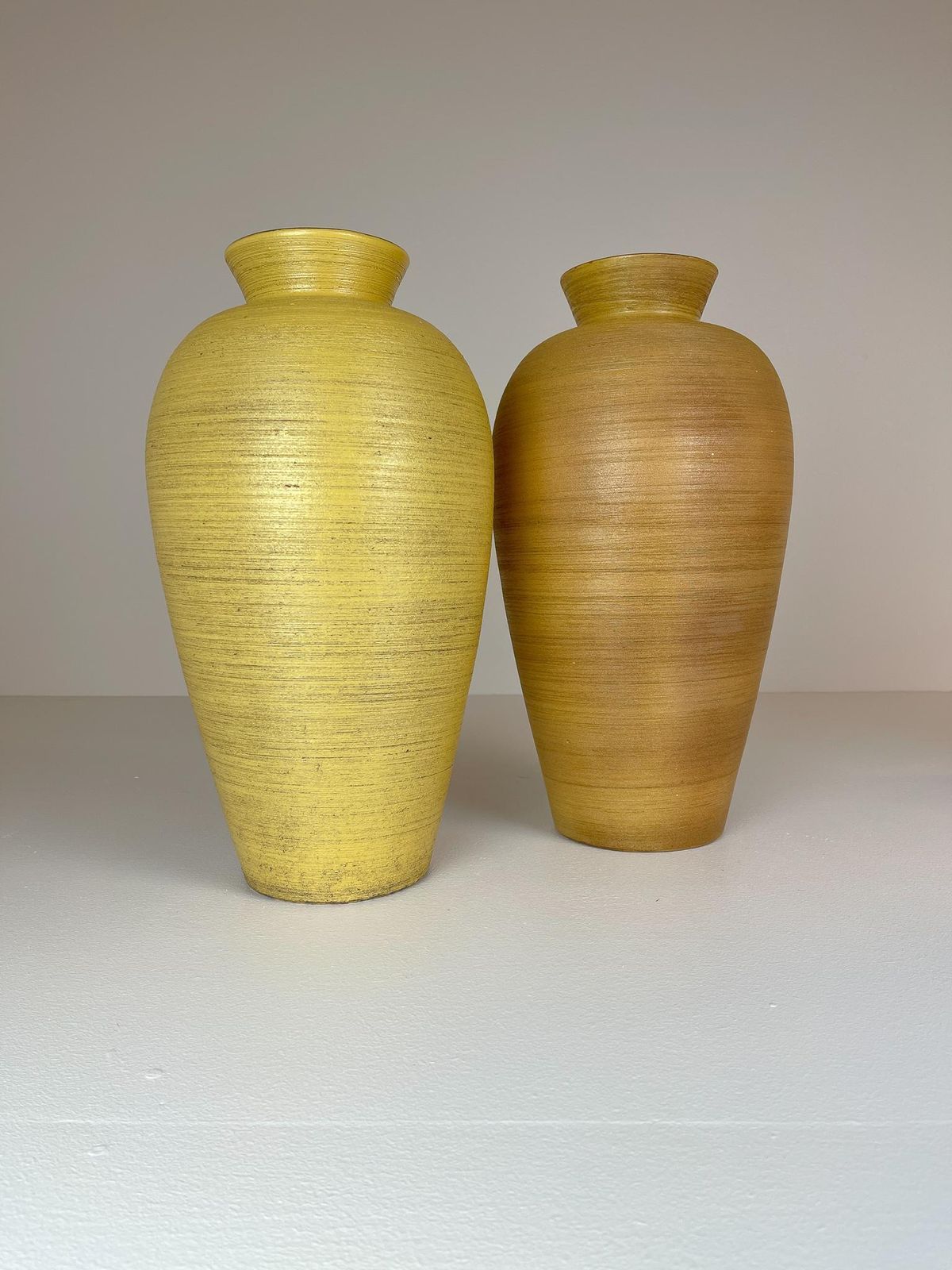 Pair Of Art Deco Floor Vases By Upsala Ekeby, Sweden, 1940s photo buy