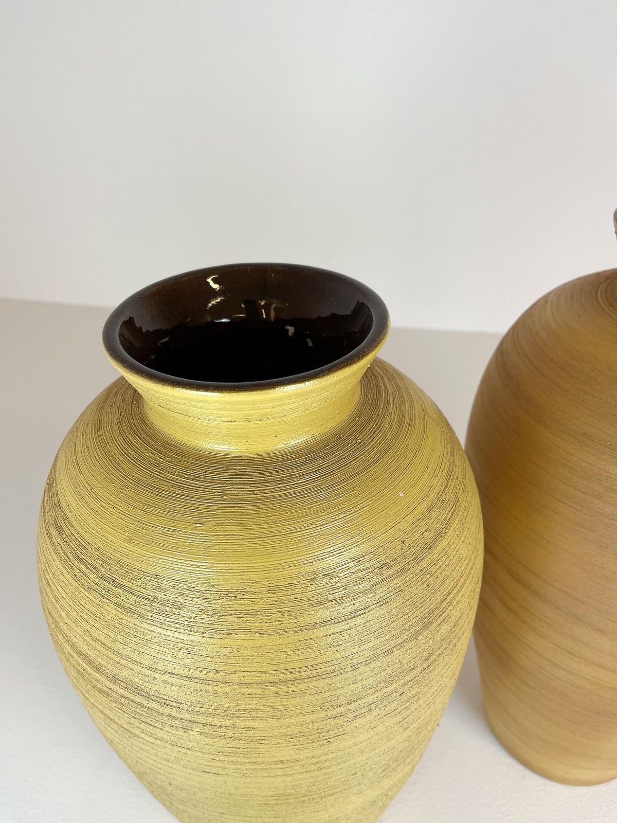 photo for sale Pair Of Art Deco Floor Vases By Upsala Ekeby, Sweden, 1940s