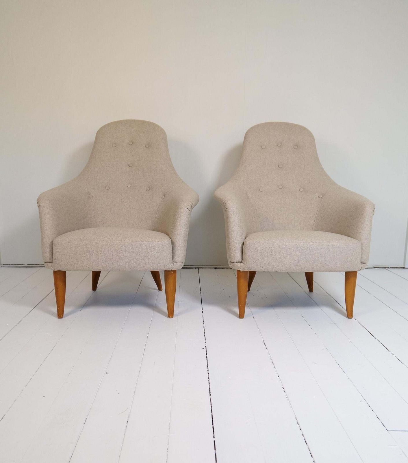 Midcentury Modern Big Adam Lounge Chairs Nk, Sweden, 1950s photo 7269.0