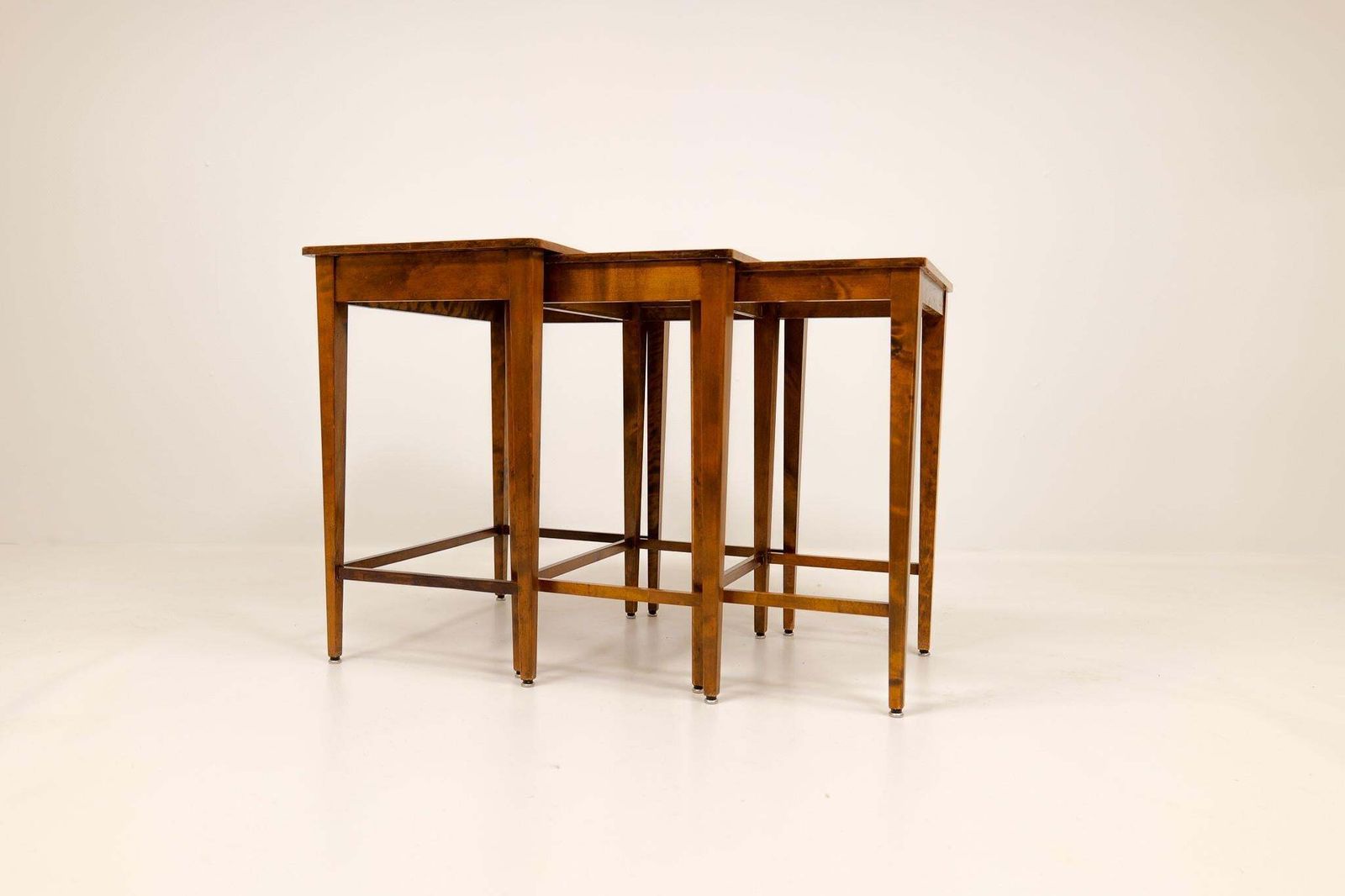 Art Deco Nesting Tables Mahogany And Stained Birch, Nk Sweden, 1940s photo furniture
