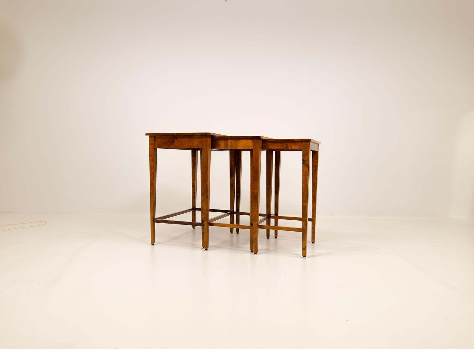 Art Deco Nesting Tables Mahogany And Stained Birch, Nk Sweden, 1940s photo Furniture