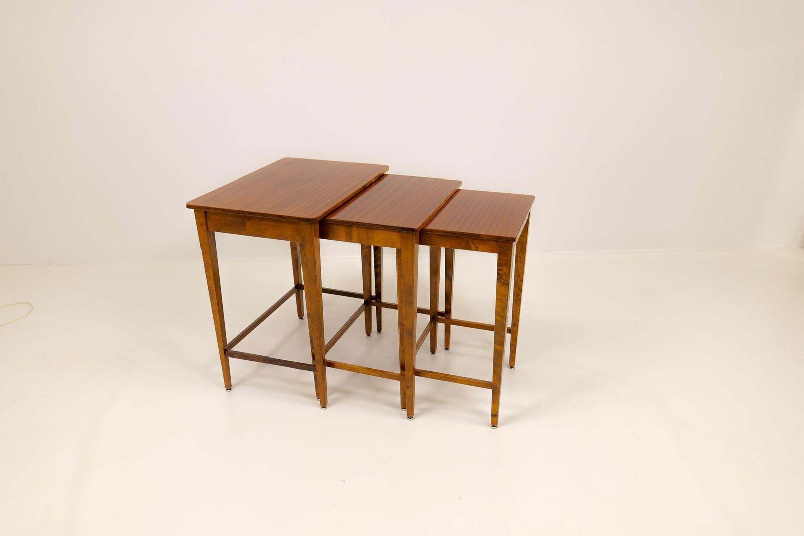 Art Deco Nesting Tables Mahogany And Stained Birch, Nk Sweden, 1940s photo 2138.0
