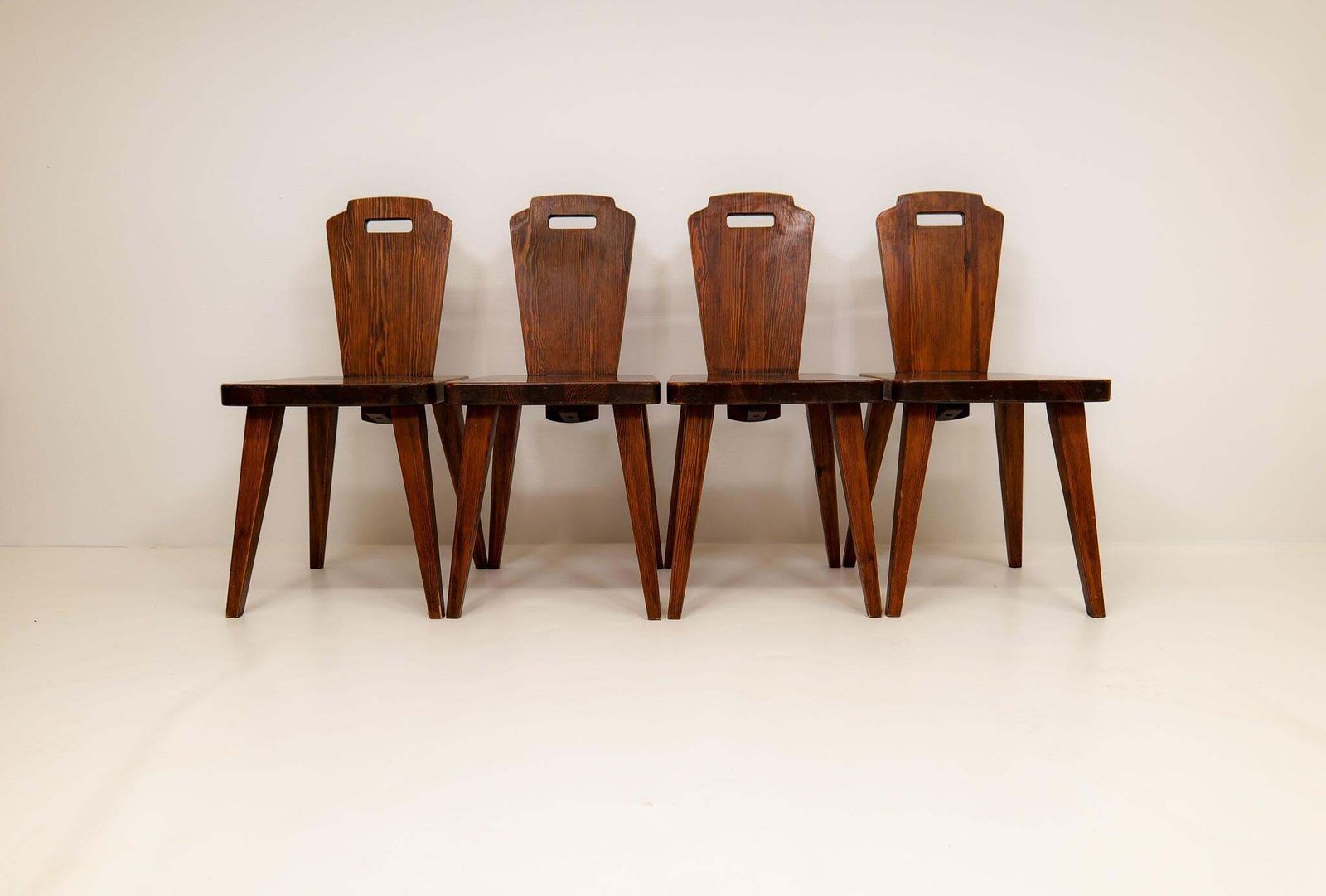 Swedish Modern Dining Chairs In Pine Attributed To Bo Fjaestad, 1940s photo furniture