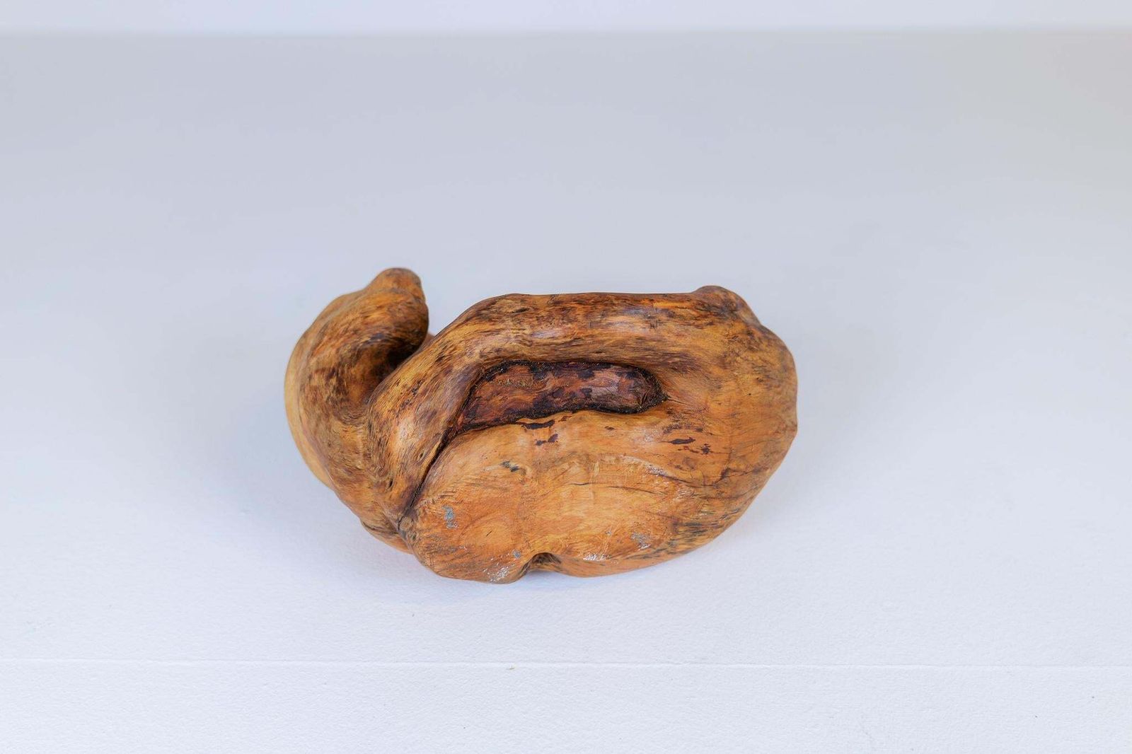 Home Decor Swedish Folk Art Organic Burl Bowl, Circa 1960s photo
