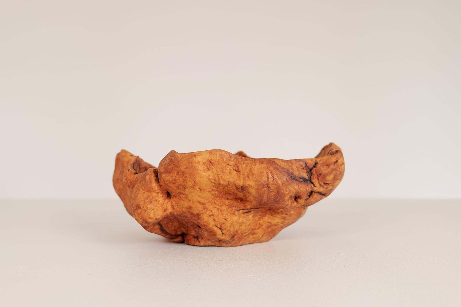 Scandinavian Modern Swedish Folk Art Large Organic Burl Bowl, Circa 1960s photo for sale