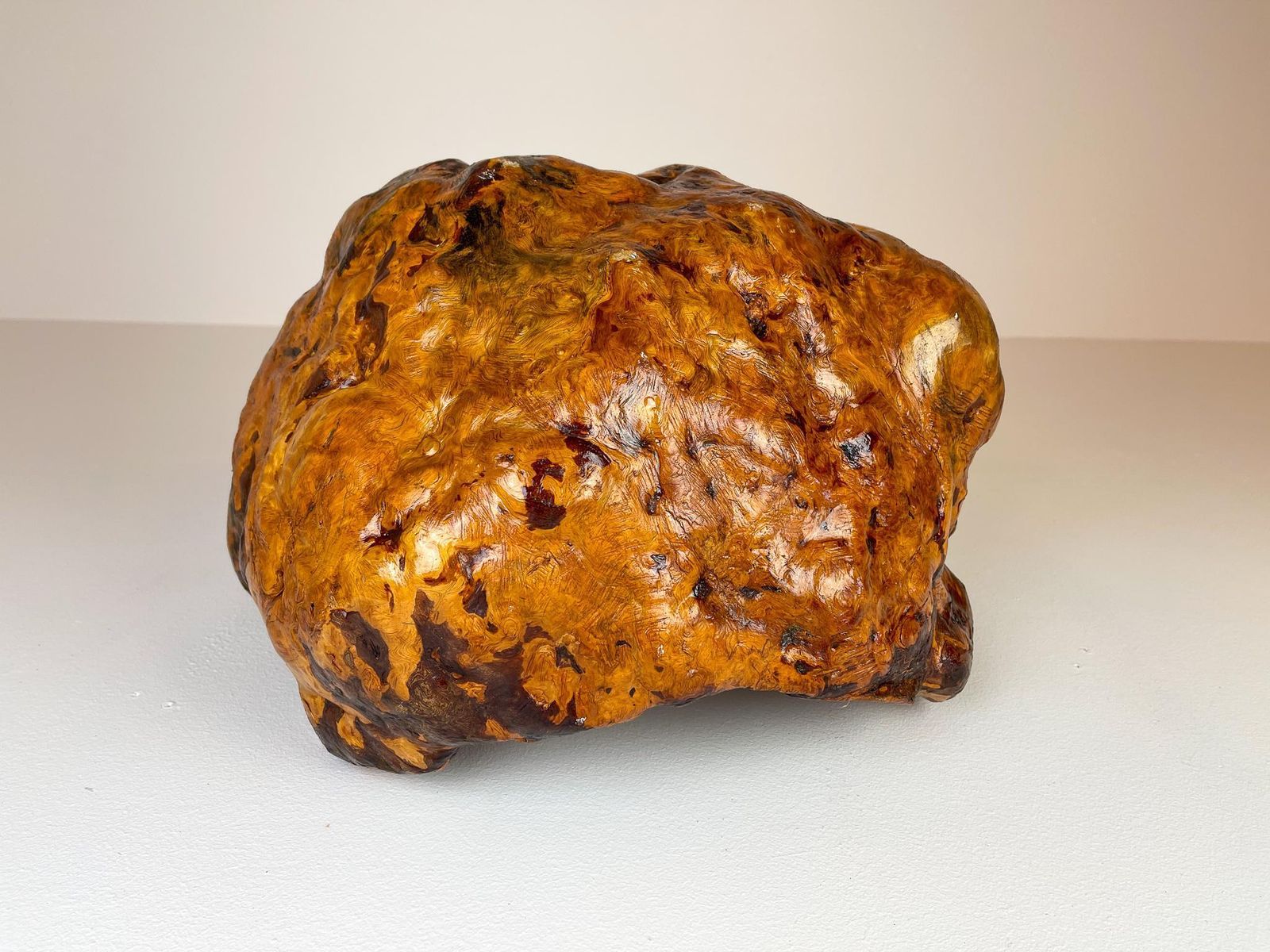 1325.0 Exeptional Large Swedish Folk Art Organic Burl Bowl, Circa 1960s photo