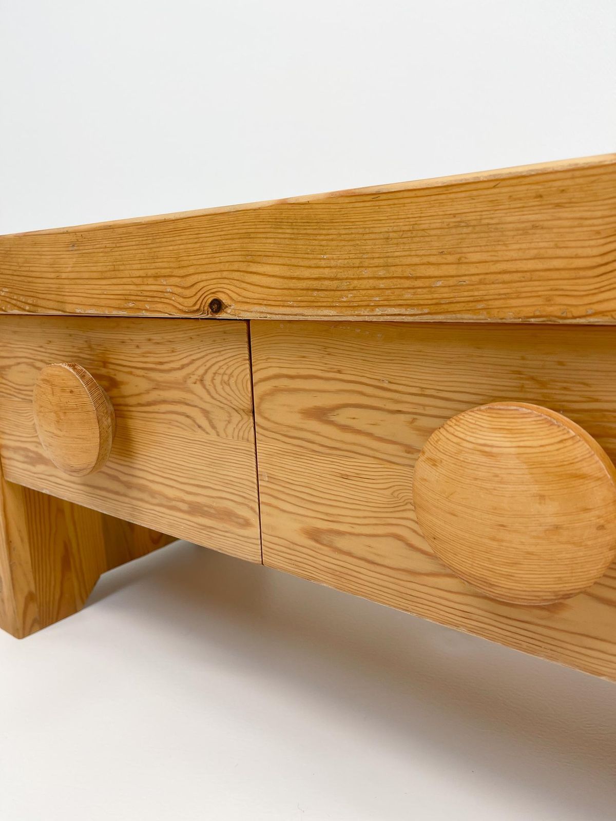 Scandinavian Modern Solid Pine Bench By Fröseke, Furniture Maker In Sweden, 1970s photo vinterior